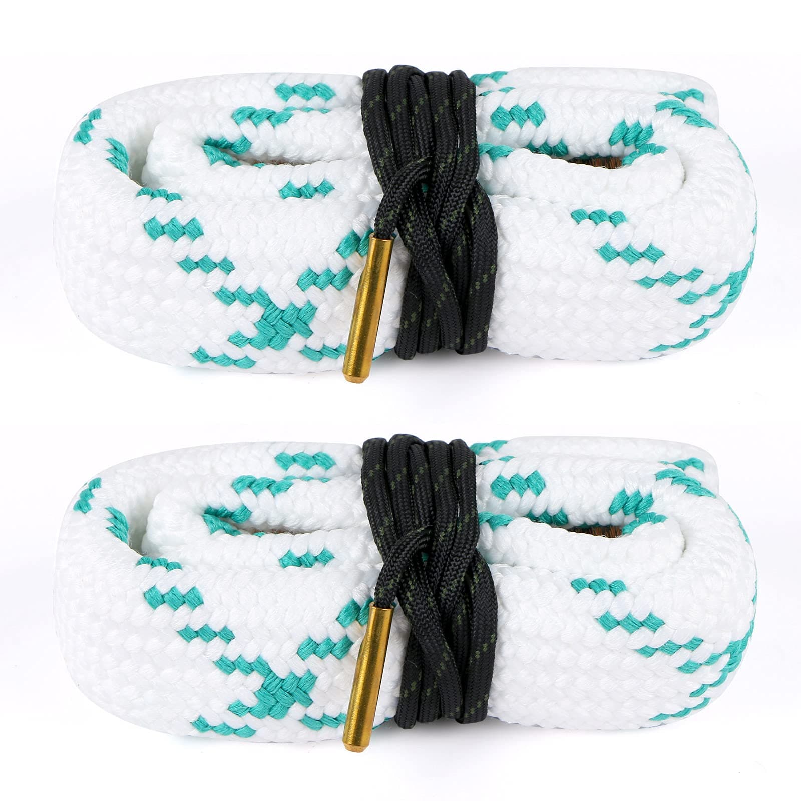 2Pack/3Pack Bore Rope Brush Gun Cleaner Cleaning Snakes, Barrel Snake for 5.56mm/.223/.22/9mm/Cal .380/12 GA/. 30 Cal/.308/.44 Cal. Rifle Shotgun Gun Cleaning(Choose Your Cal)