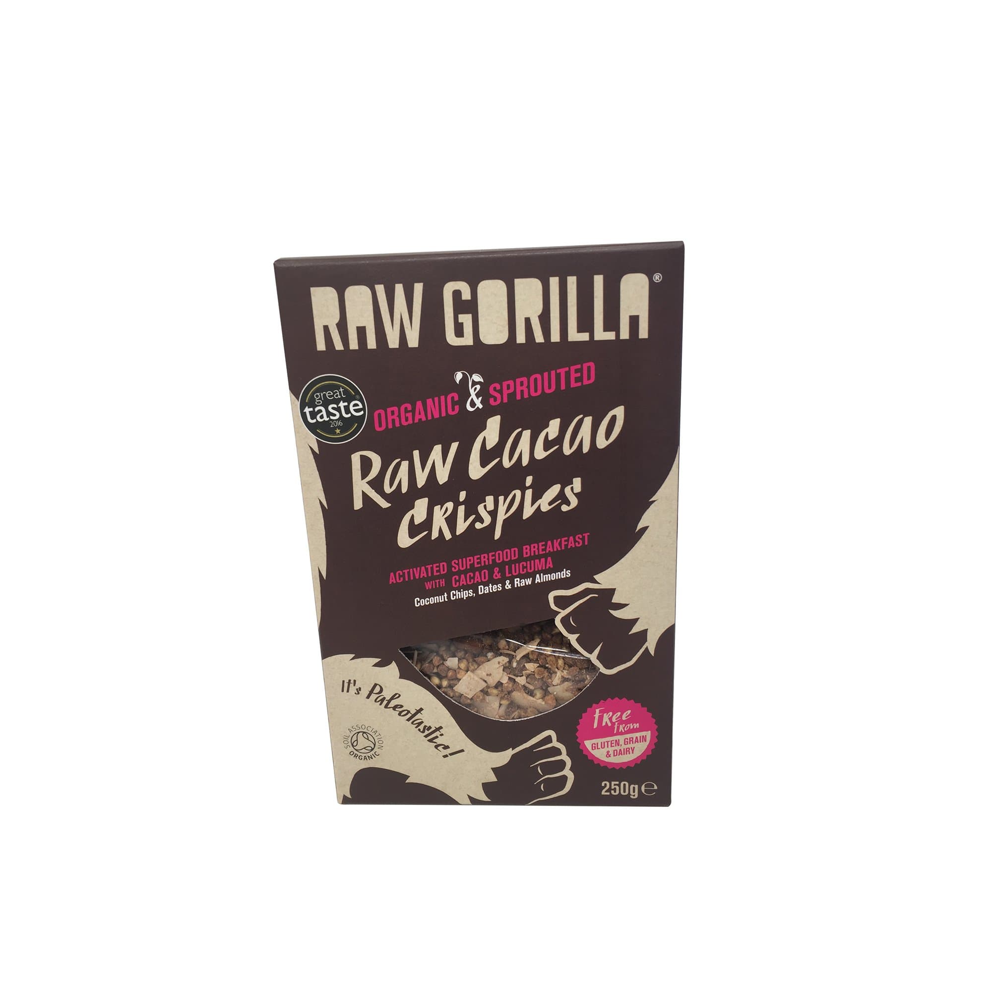 Raw GorillaRaw Cacao Crispies, 250 gSoil AssociationSoil AssociationSoil Association