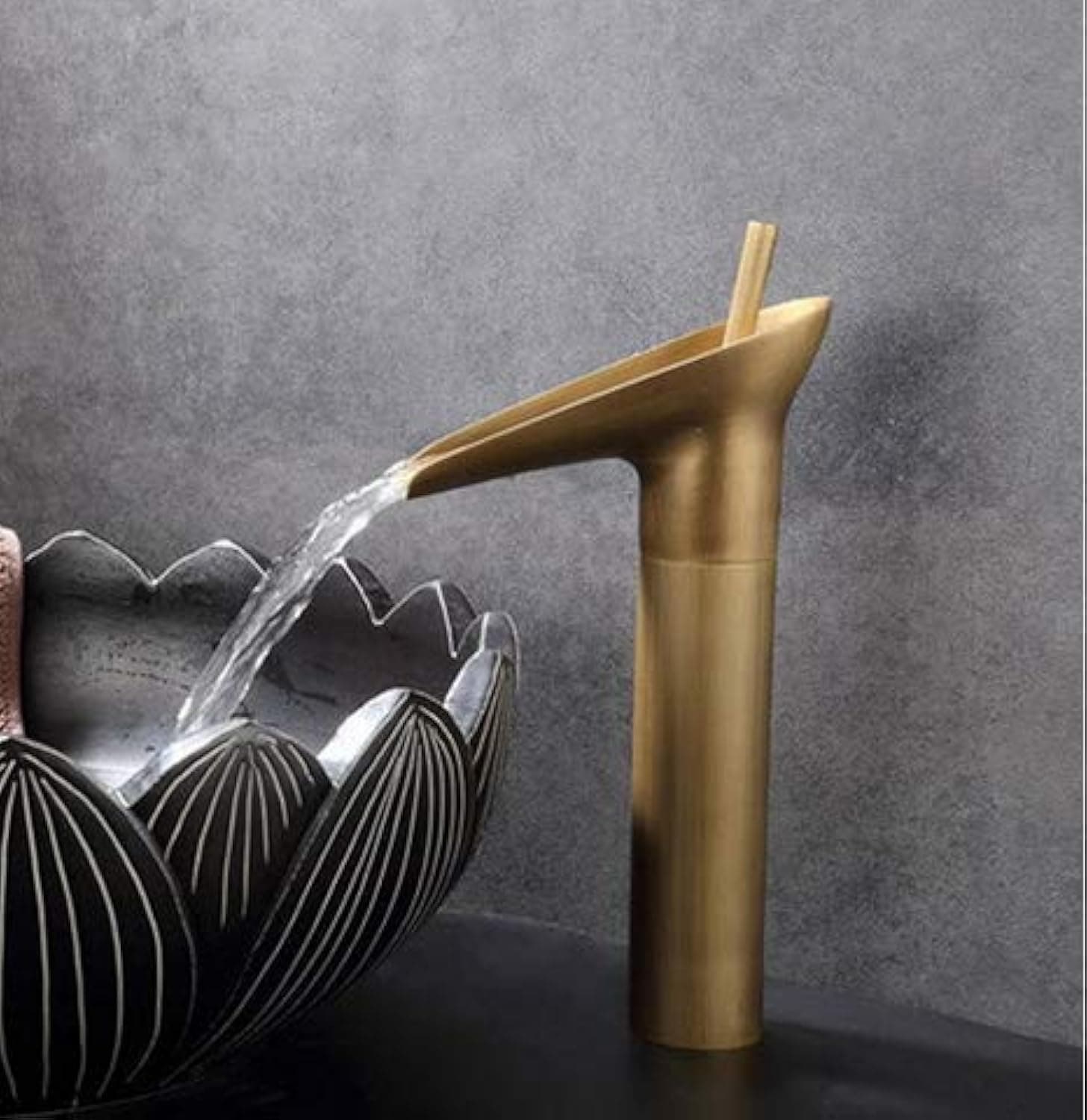 Luxury Series Qua Extended Body Hot & Cold Basin Mixer Basin Tap (Antique Brass)