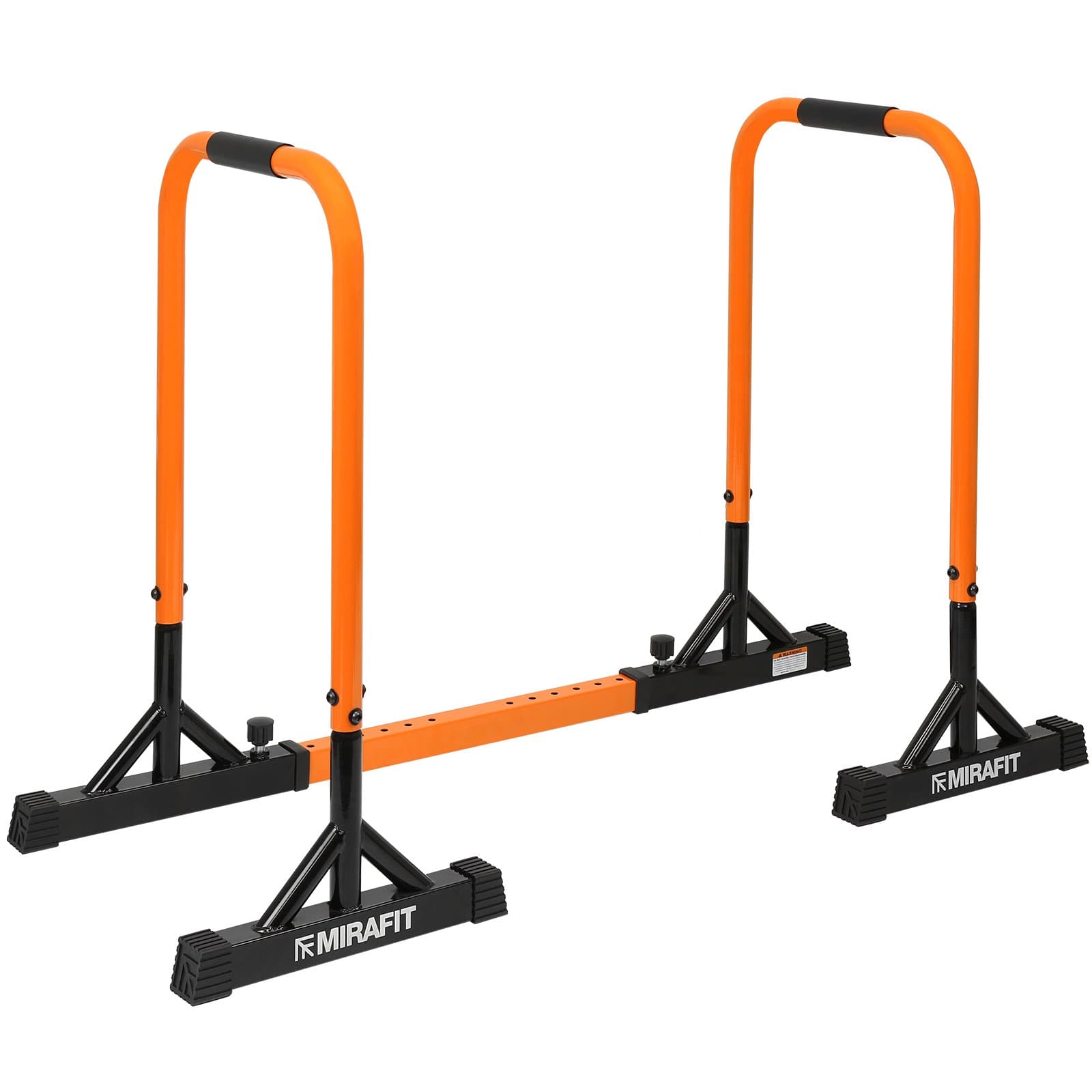 Mirafit Parallel Dip Bars with Adjustable Width Extension - For Bodyweight/Calisthenics Workout