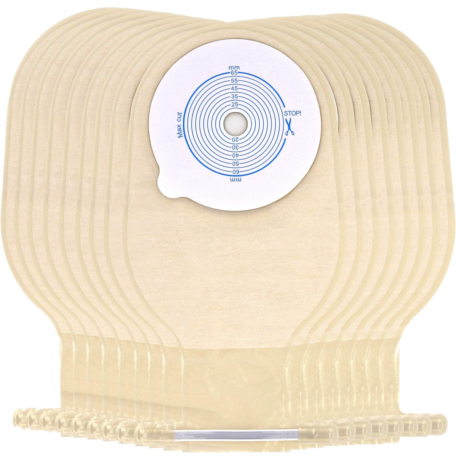 Ostomy Colostomy Supplies, 20 PCS Colostomy Bag, One Piece Drainable Pouches ...