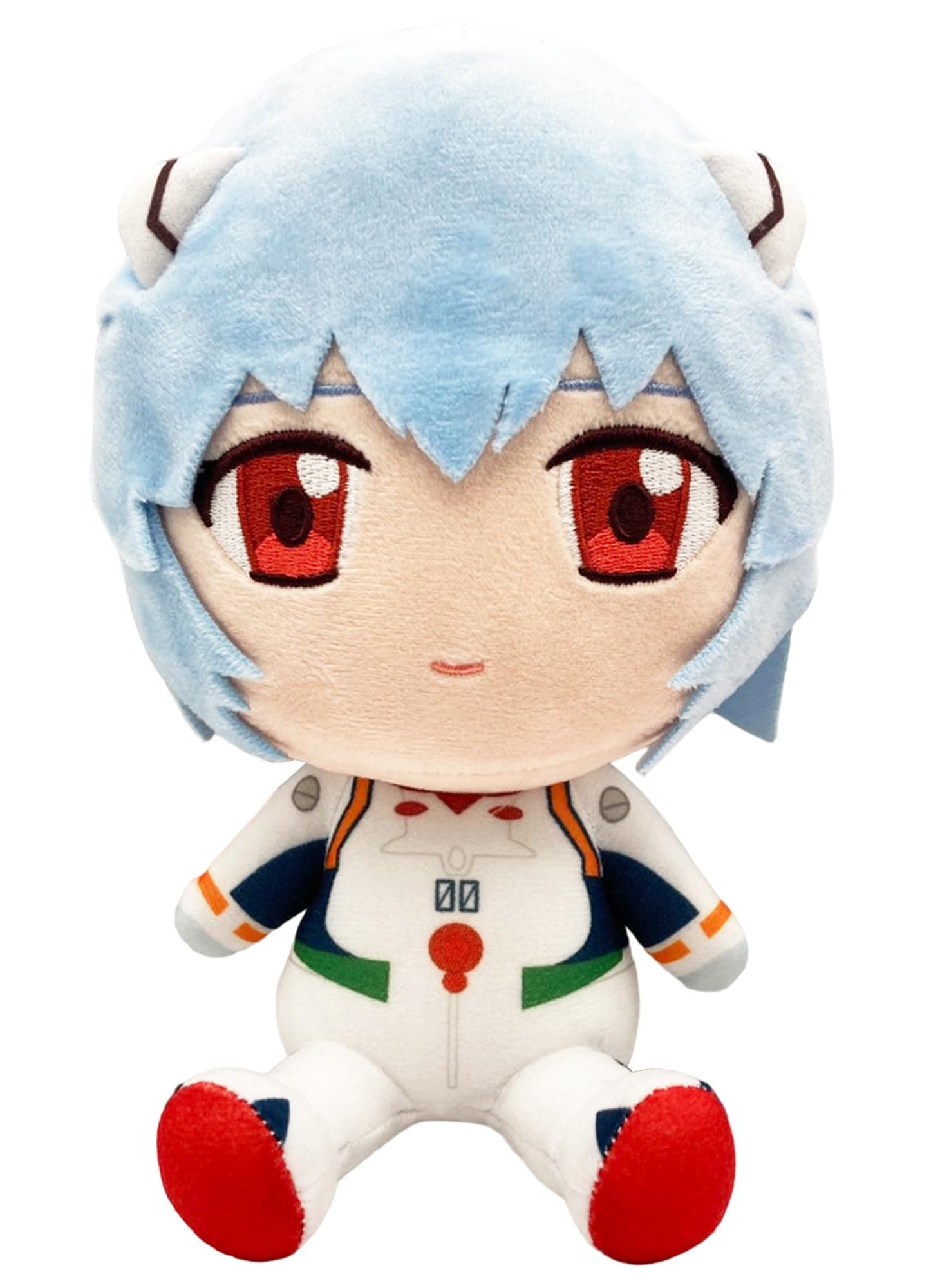Great Eastern Entertainment Evangelion New Movie – Rei Ayanami (Plug Suit) Sitting Plush 7" H
