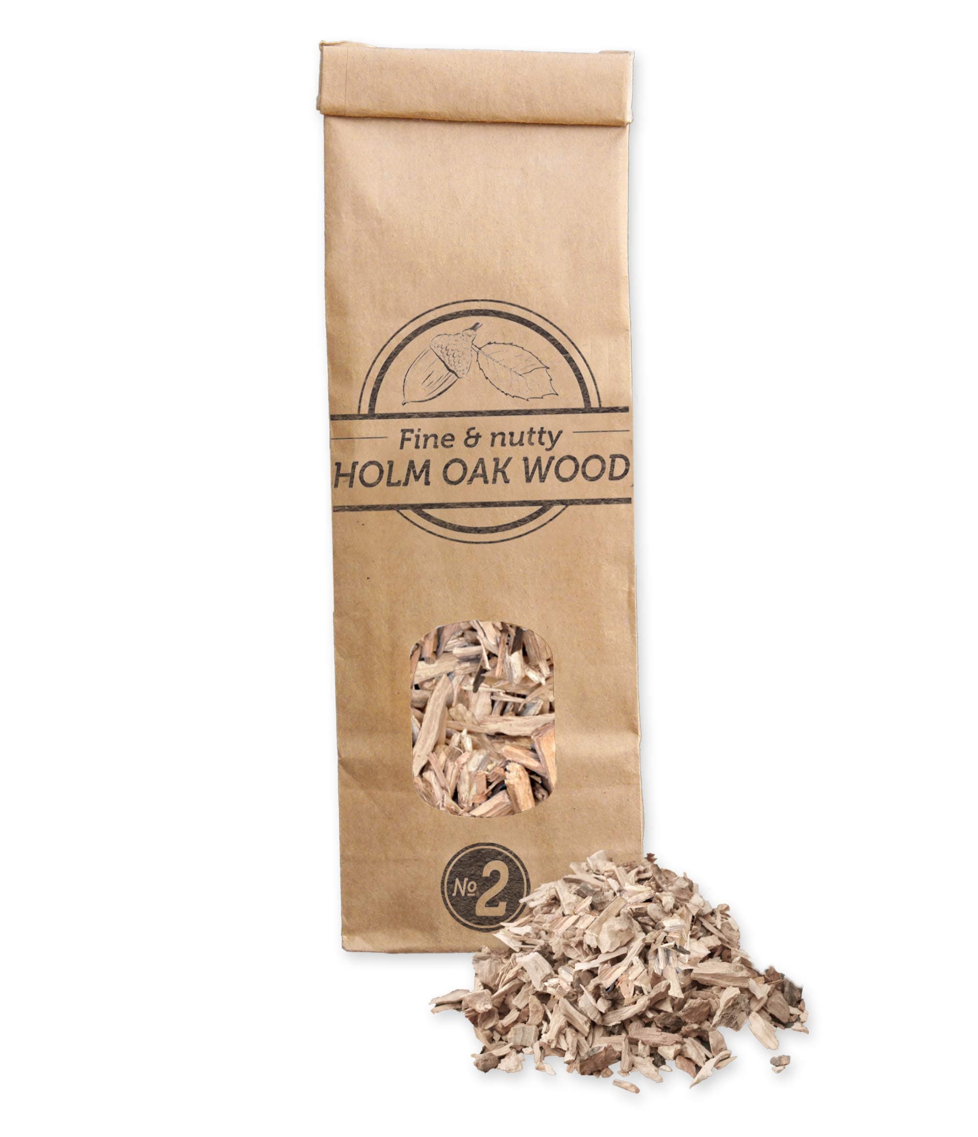 Smokey Olive Wood sow-117 Holm Oak Wood Chips, Brown