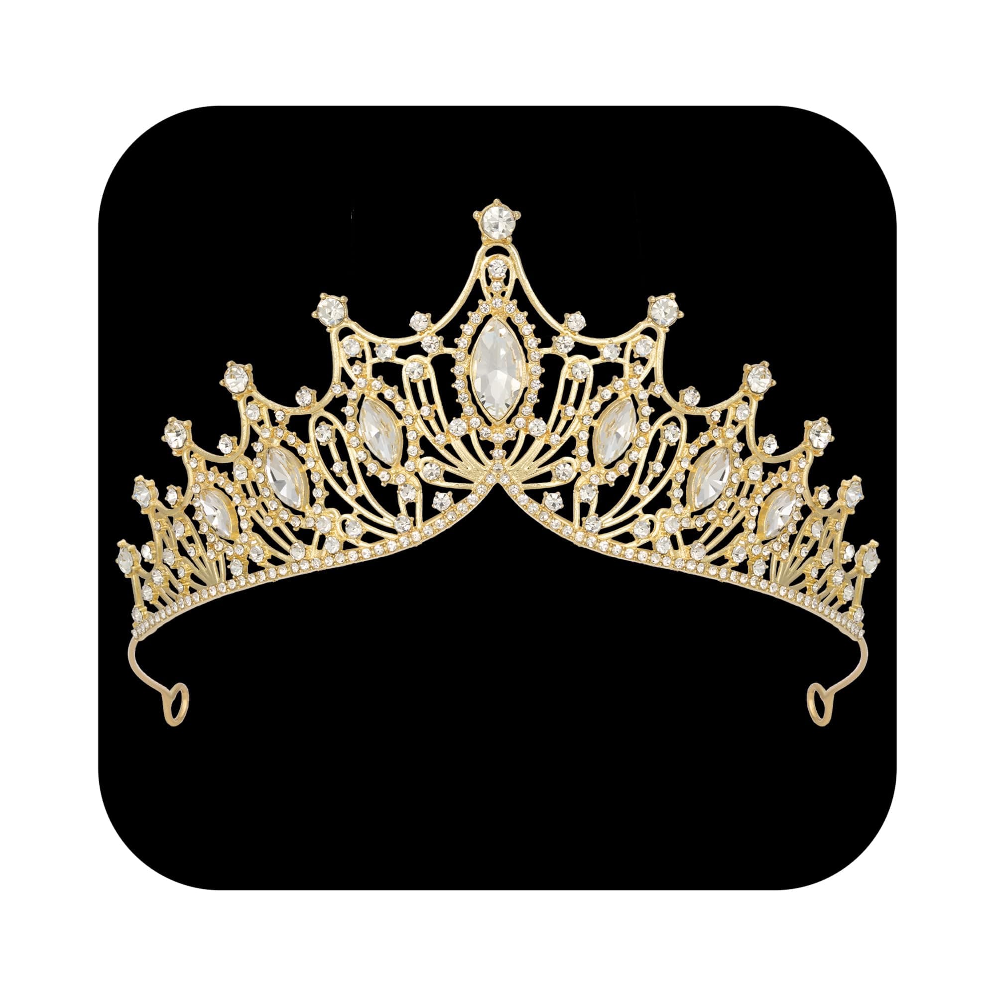 SWEETV Vintage Tiaras and Crowns for Women Queen Crown Costume Headpiece for Halloween Quinceanera Pageant Prom