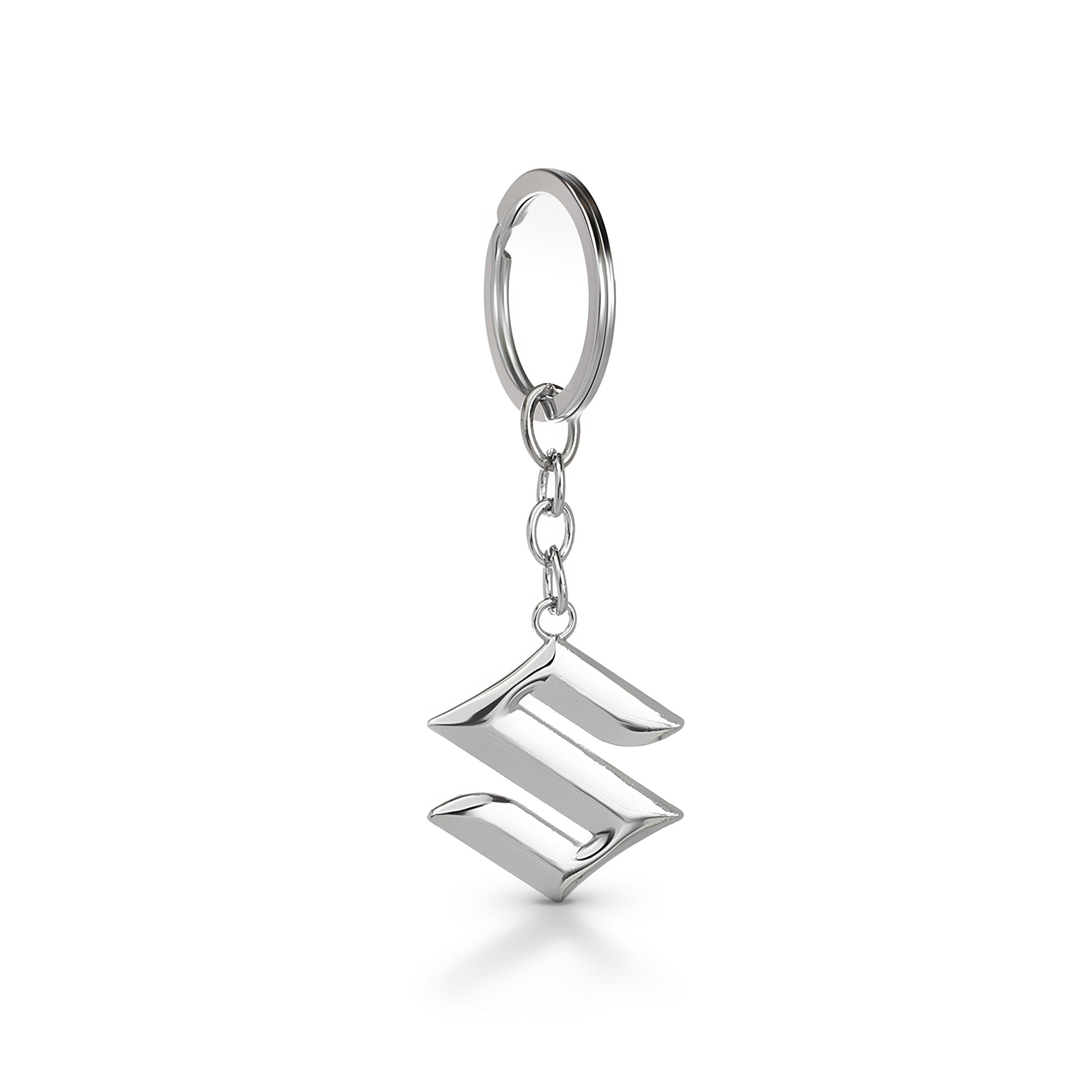 Maruti Suzuki Logo Metallic Car & Bike Key Chain (Silver)