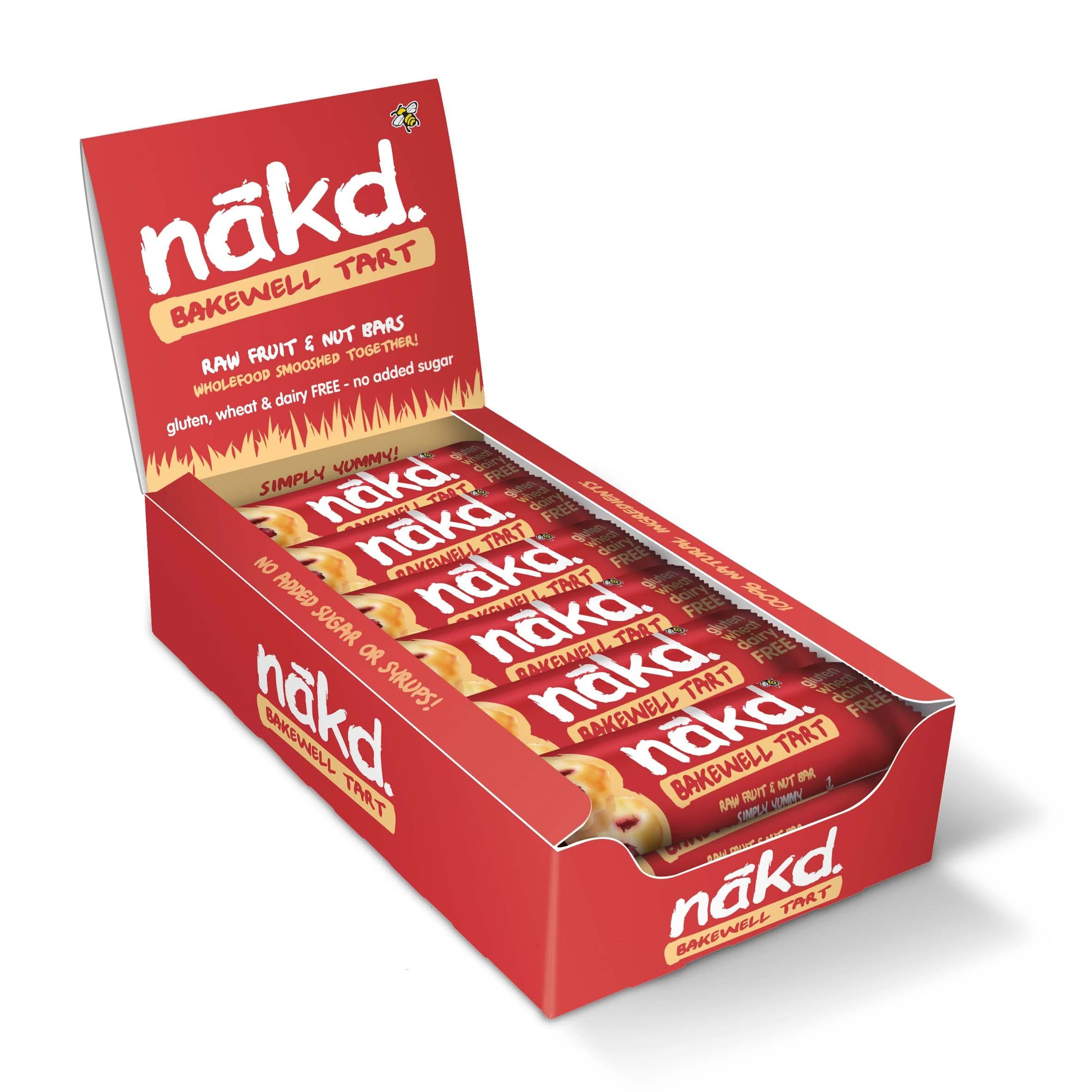Nakd Bakewell Tart Natural Snack Bars - Vegan Bars - Healthy Snack - Gluten Free Bars 35 g