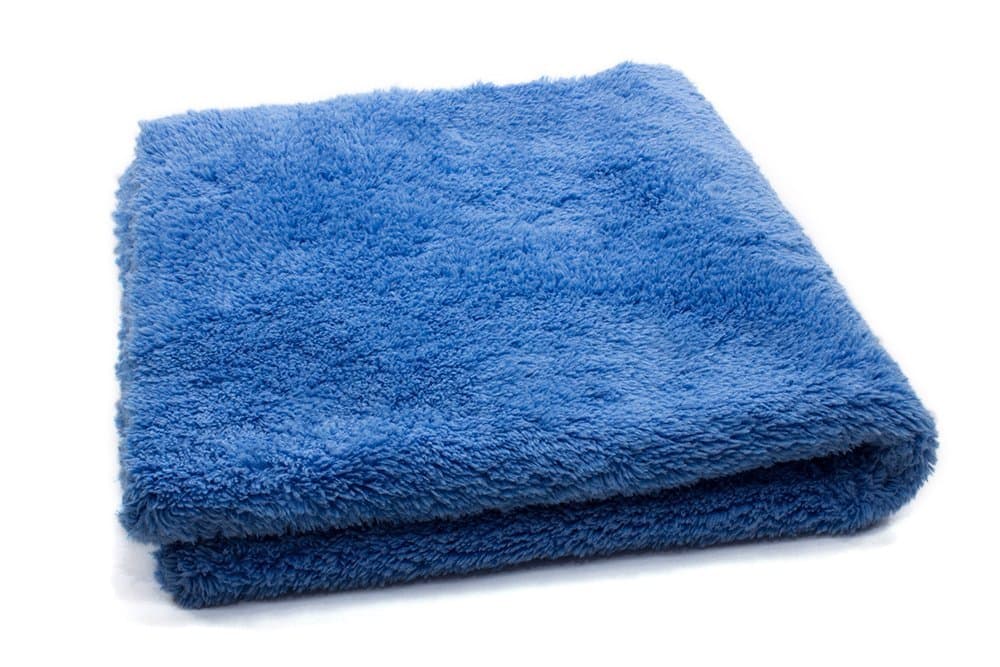 16'' x 16'' Extra Fluffy Plush Korean Blue Detailing Valeting Microfibre Cloth 470 GSM Edgeless Towel