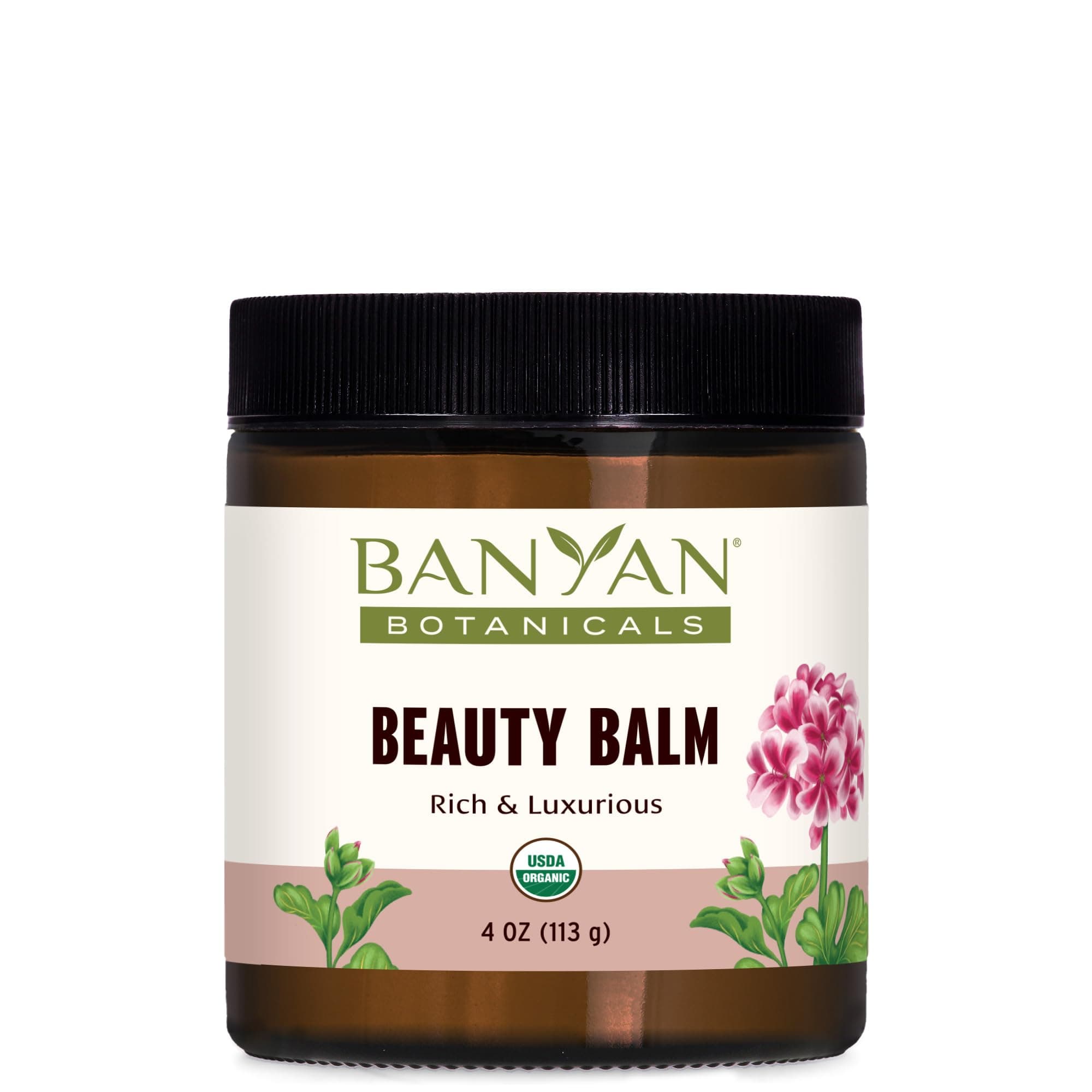 Banyan Botanicals Beauty Balm – Organic Face & Body Moisturizer with Shatavari & Ashwagandha – Rich Night Cream, Hand & Foot Balm for Dry Skin – Ghee & Coconut Oil Base – 4 oz – USDA Organic*