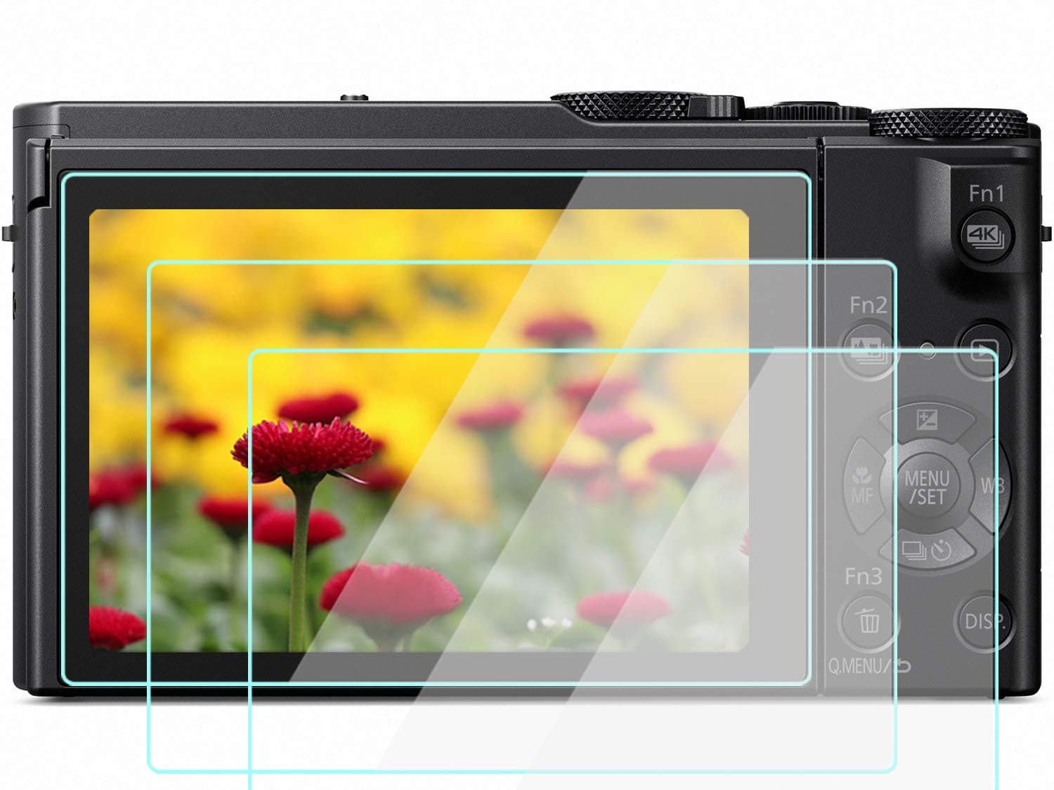 WH1916 LX10 Screen Protector Compatible for Panasonic Lumix LX10 LX9 G9 G8 G7 S5 Camera, 9H Tempered Glass Anti-Scrach Anti-Bubble Anti-Dust (3 Pack)