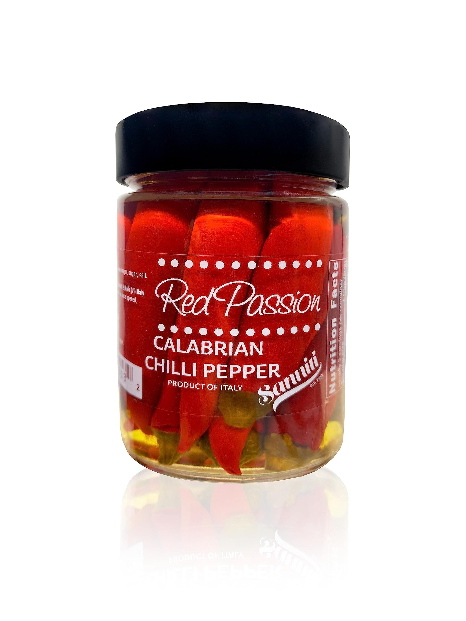 Sanniti Red Passion Calabrian Whole Hot Long Chili Peppers, 9.9 oz