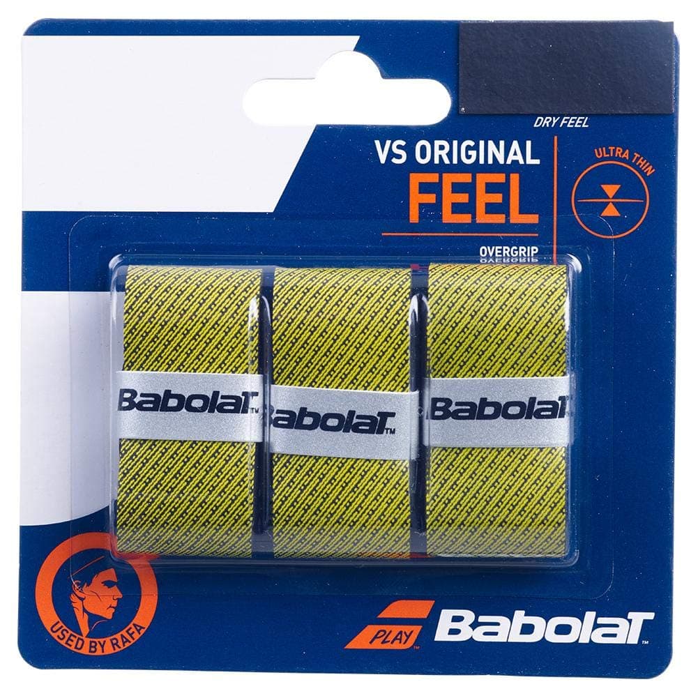Babolat Vs Original x 3 Overgrips (Black Yellow)