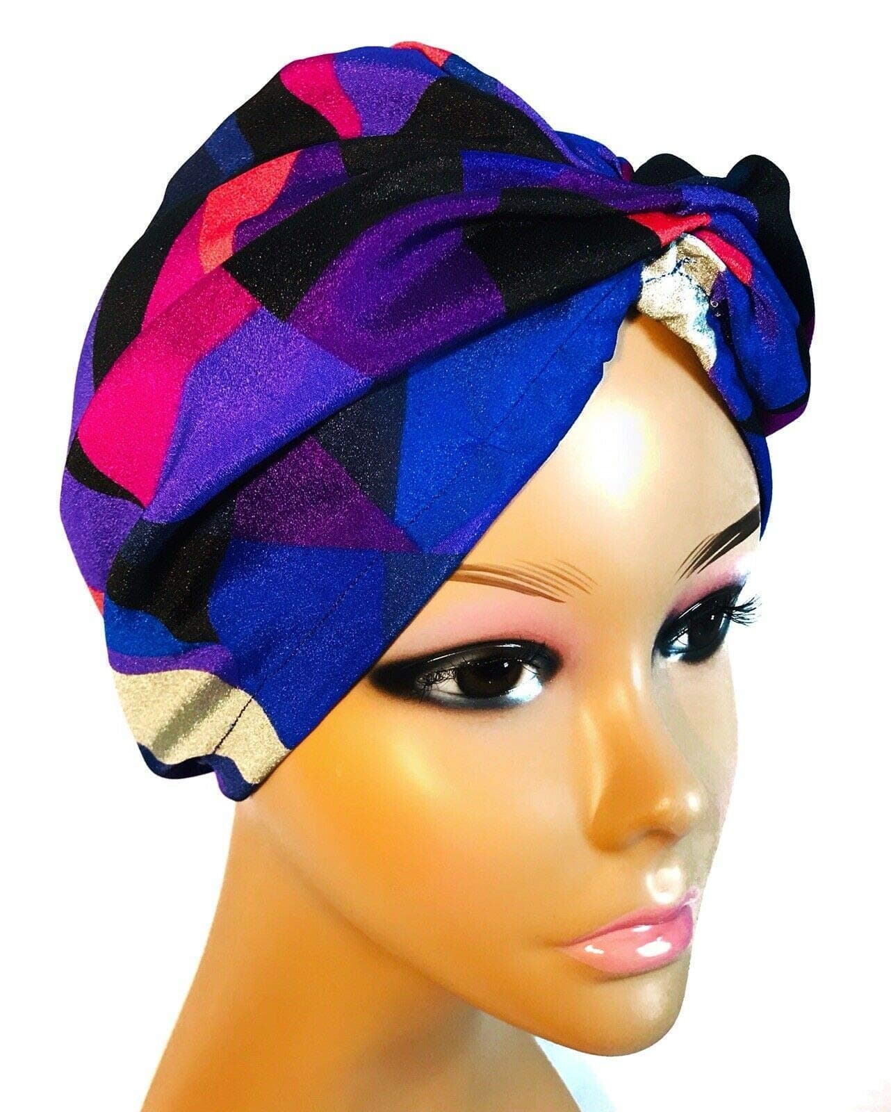 Satin Lined Turban for Women Rona Purple