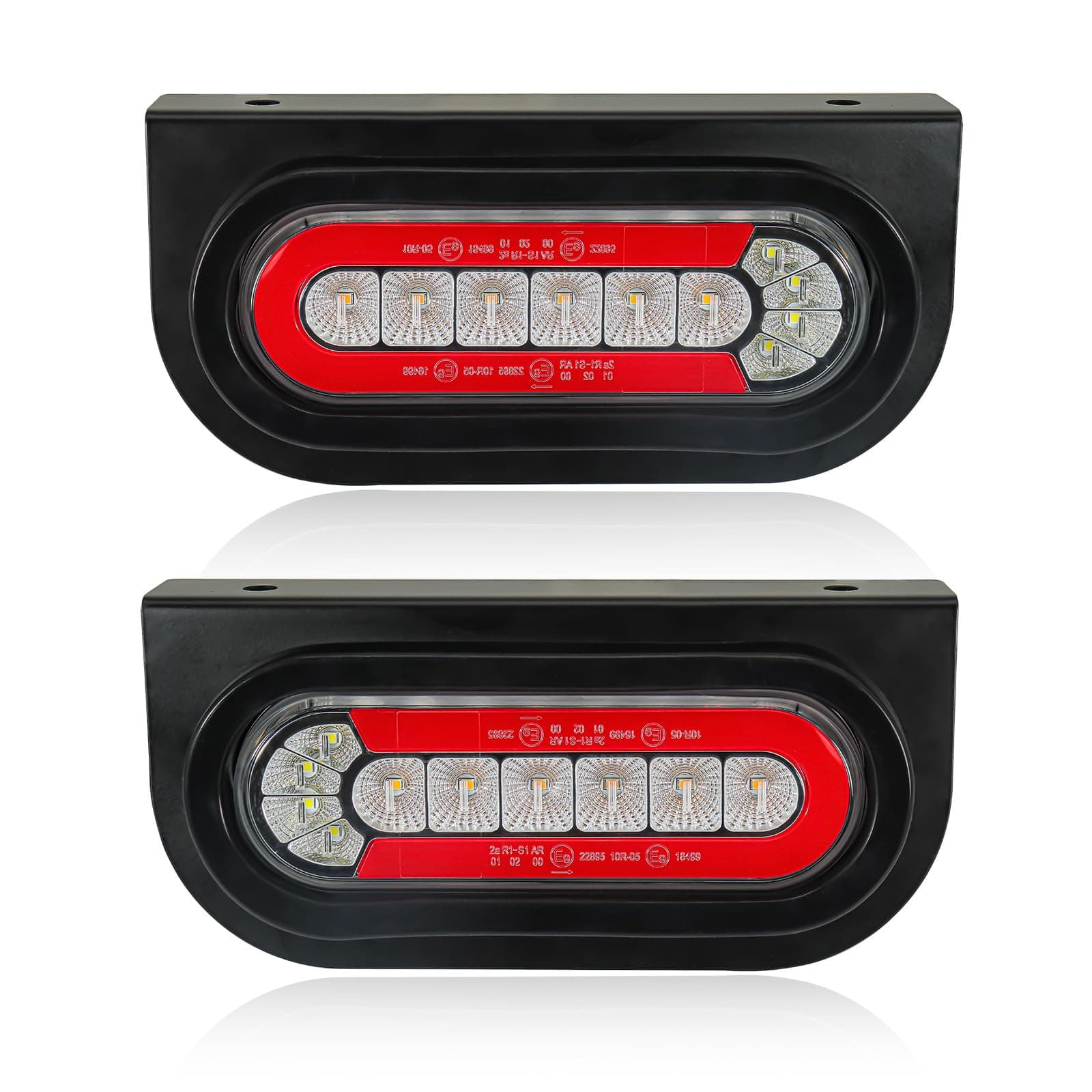 Agrieyes Trailer Lights with Bracket, Oval LED Trailer Lights with Sequential Turn Signal, Tail, Brake, Reverse, Submersible Boat Trailer Light kit for Trucks, Tractor, Utility Trailer, RV, Caravan