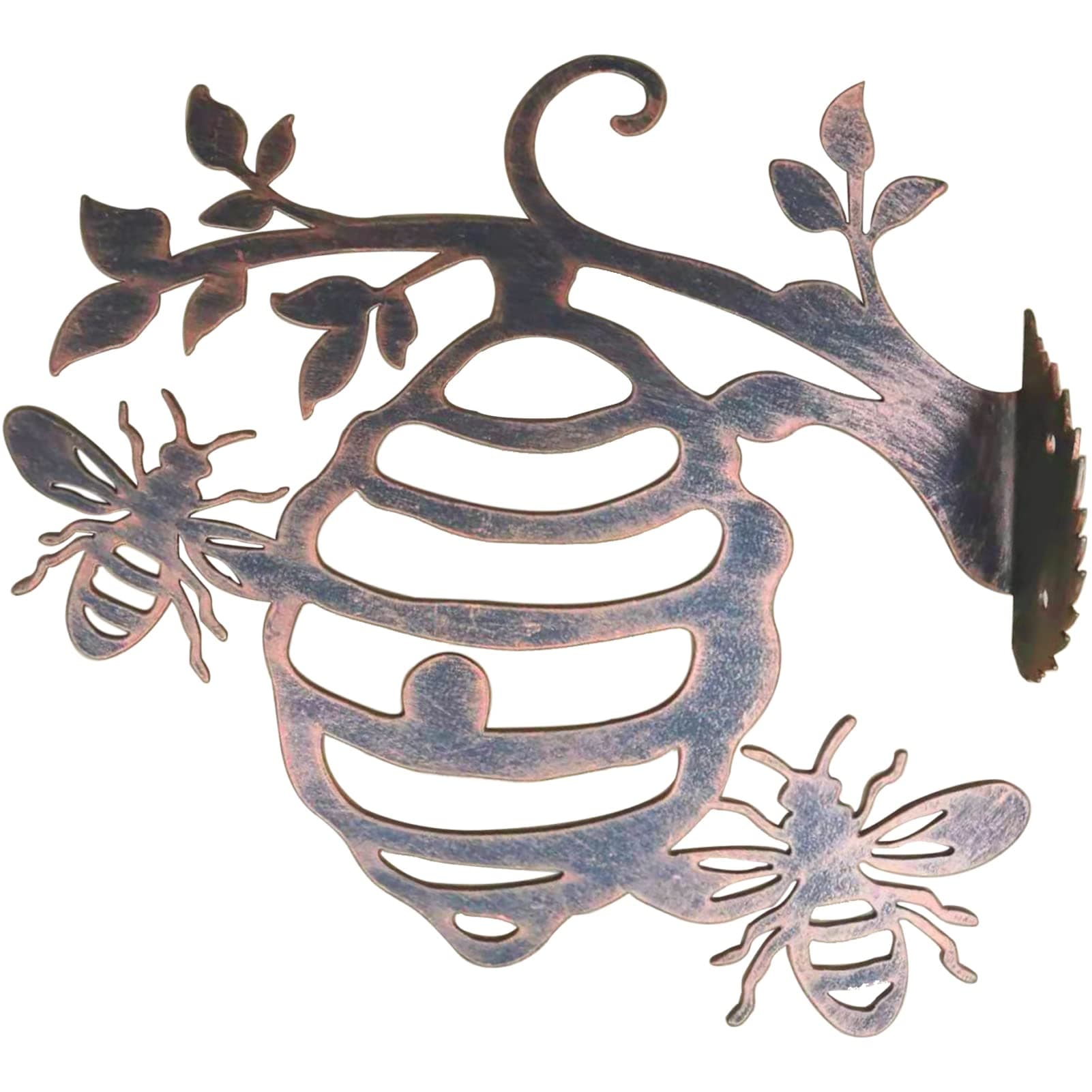AdoveBee Wall Art Rusty Metal Bee Hive For Garden Decor Outdoor Wall Ornaments