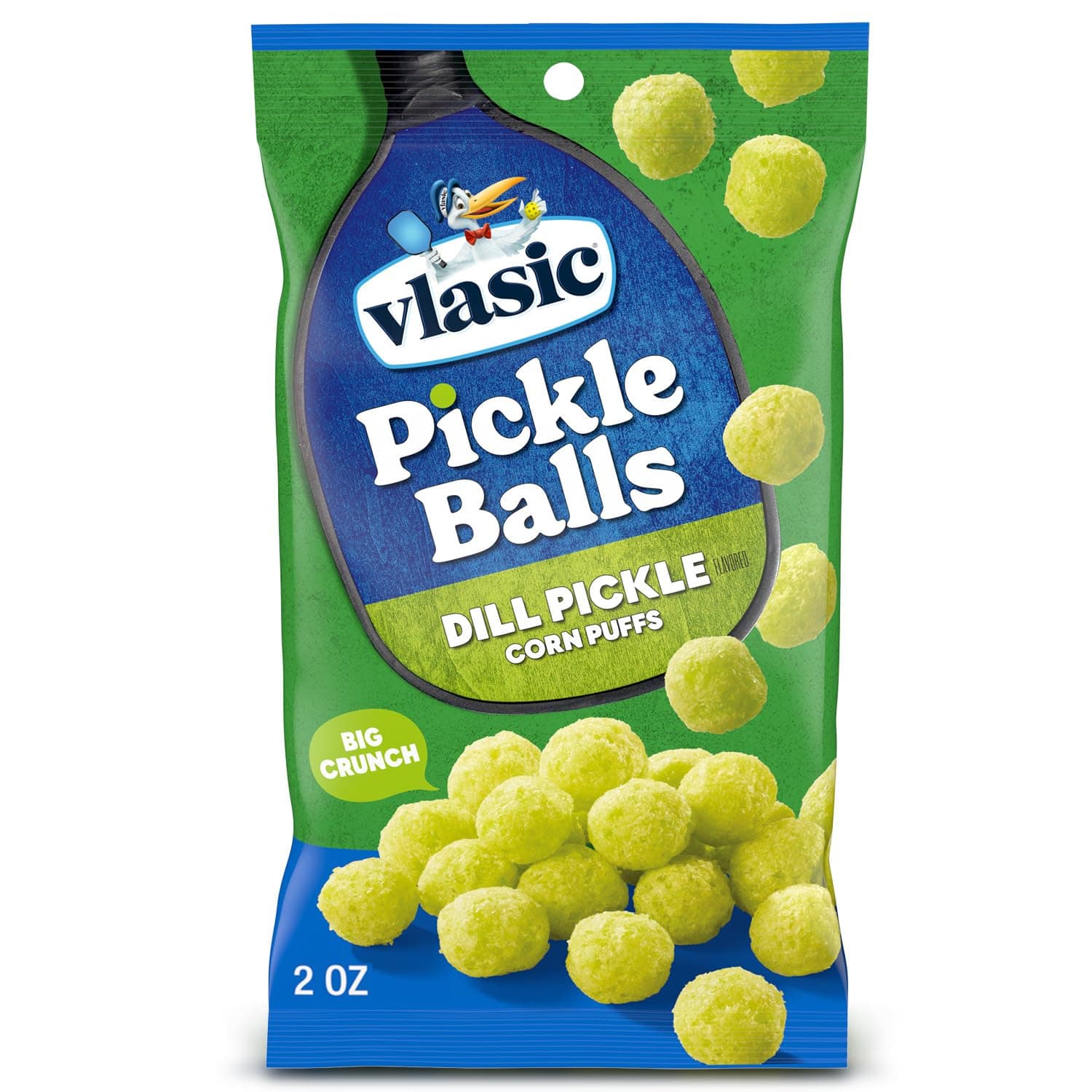 Vlasic Pickle Ball Dill Pickle Flavored Corn Puff 2oz