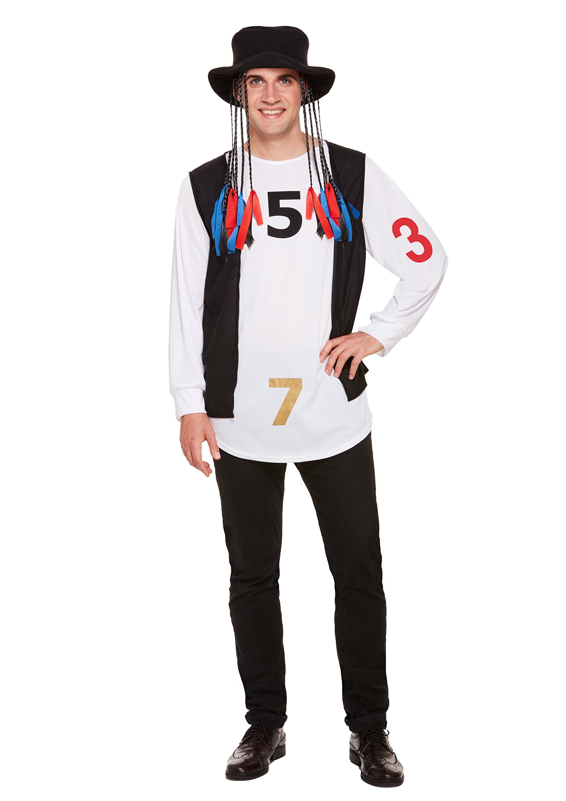 Mens Fancy Dress Pop Star Boy George Costume 80s