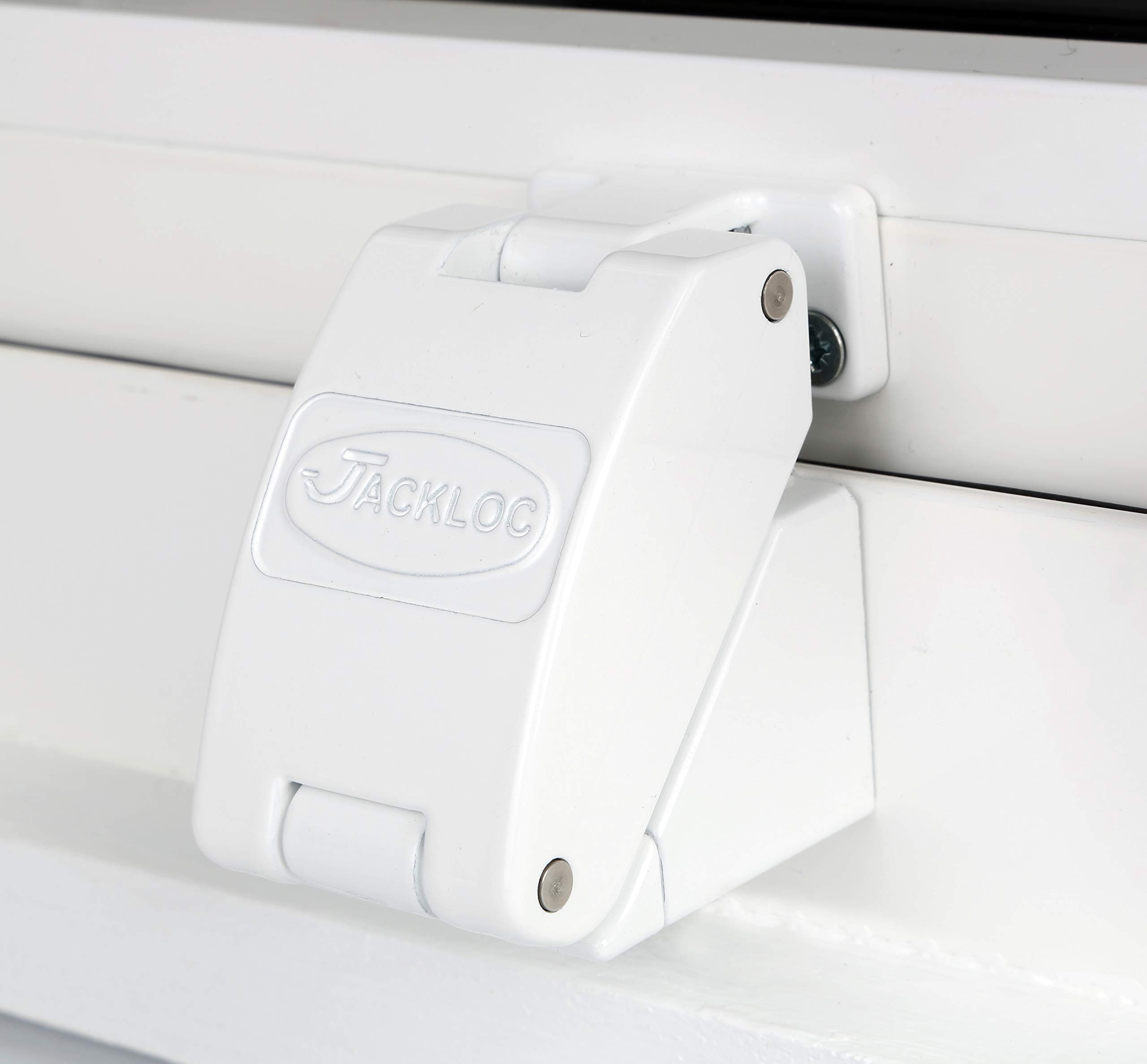 JACKLOC Robust Folding Window Restrictor - White