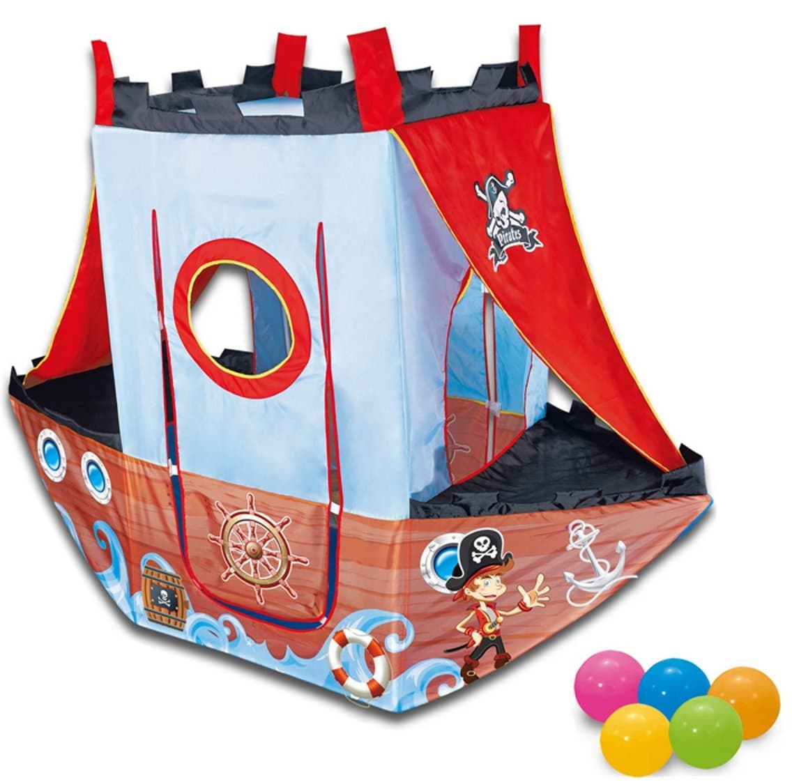 Quickdraw Pirate Ship Indoor & Outdoor Childrens Playhouse Ball Pit Play Tent - Balls Included