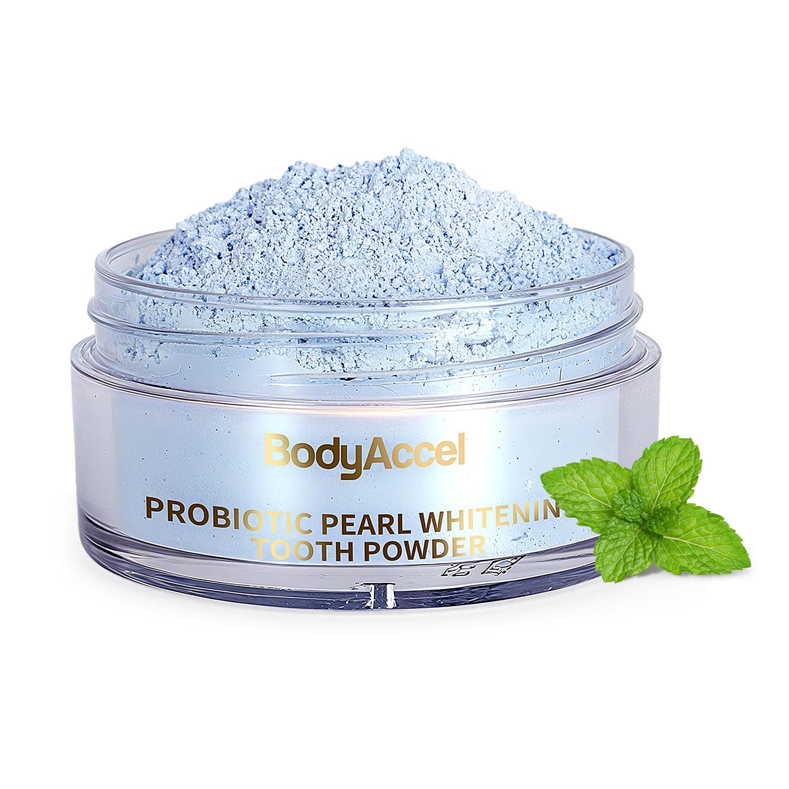 - BodyAccel Teeth Whitening Powder Upgraded– Probiotic Pearl Whitening Tooth Powder, Fluoride-Free Toothpaste for Coffee & Tea Stain Removal, 360° Clean Teeth, Fresh Breath