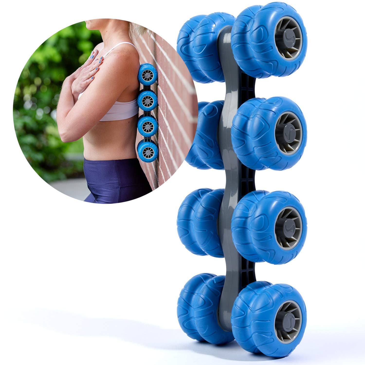 Thorex Back Massage Roller for Deep Tissue Muscle Release, Improves Posture, Upper and Lower Back Pain Relief, for Men & Women, Chiropractor Approved