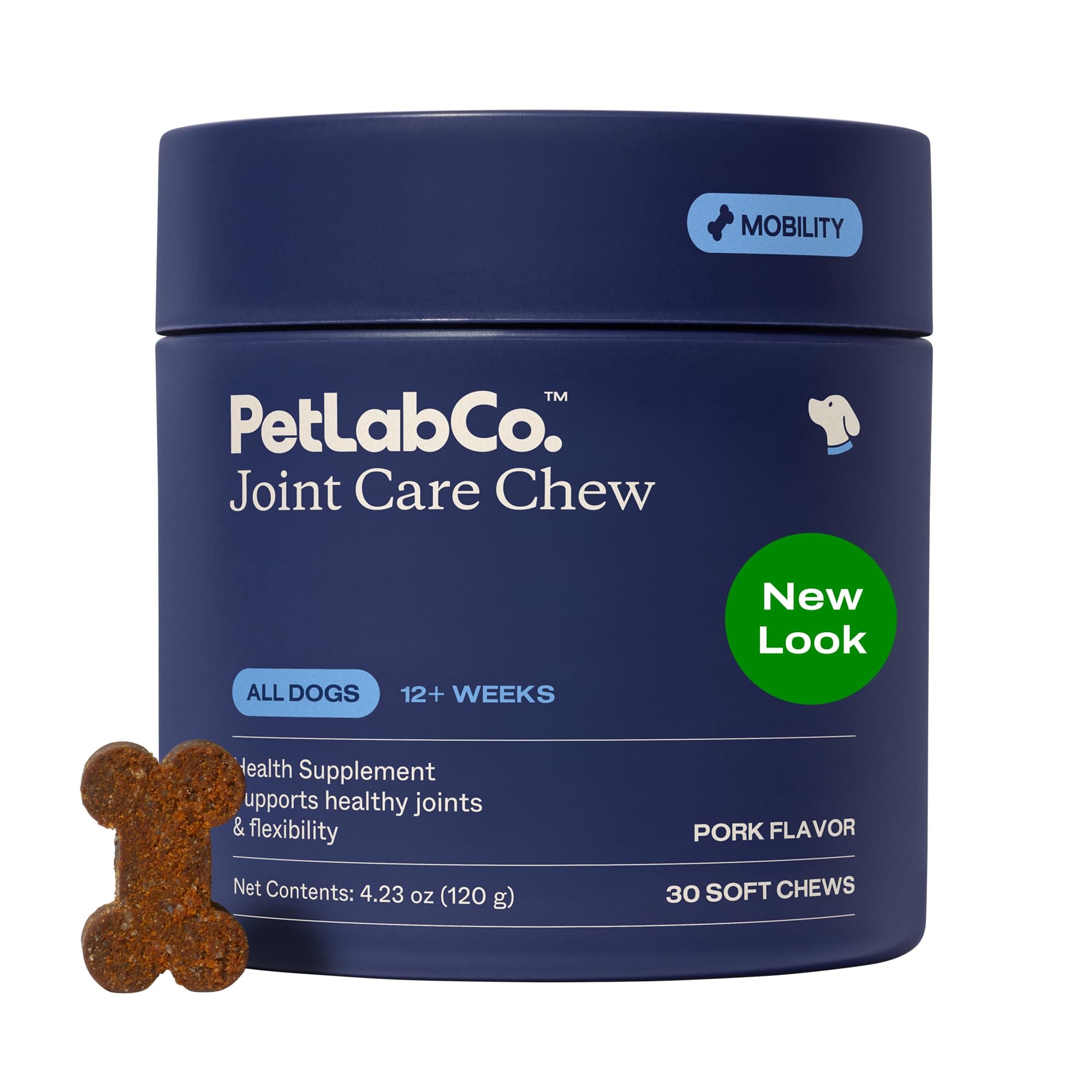 Petlab Co. Joint Care Chews for Dogs - High Levels of Glucosamine, Green Lipped Mussels, Omega 3 and Turmeric - Hip and Joint Supplement for Dogs to Actively Support Mobility, Packaging May Vary