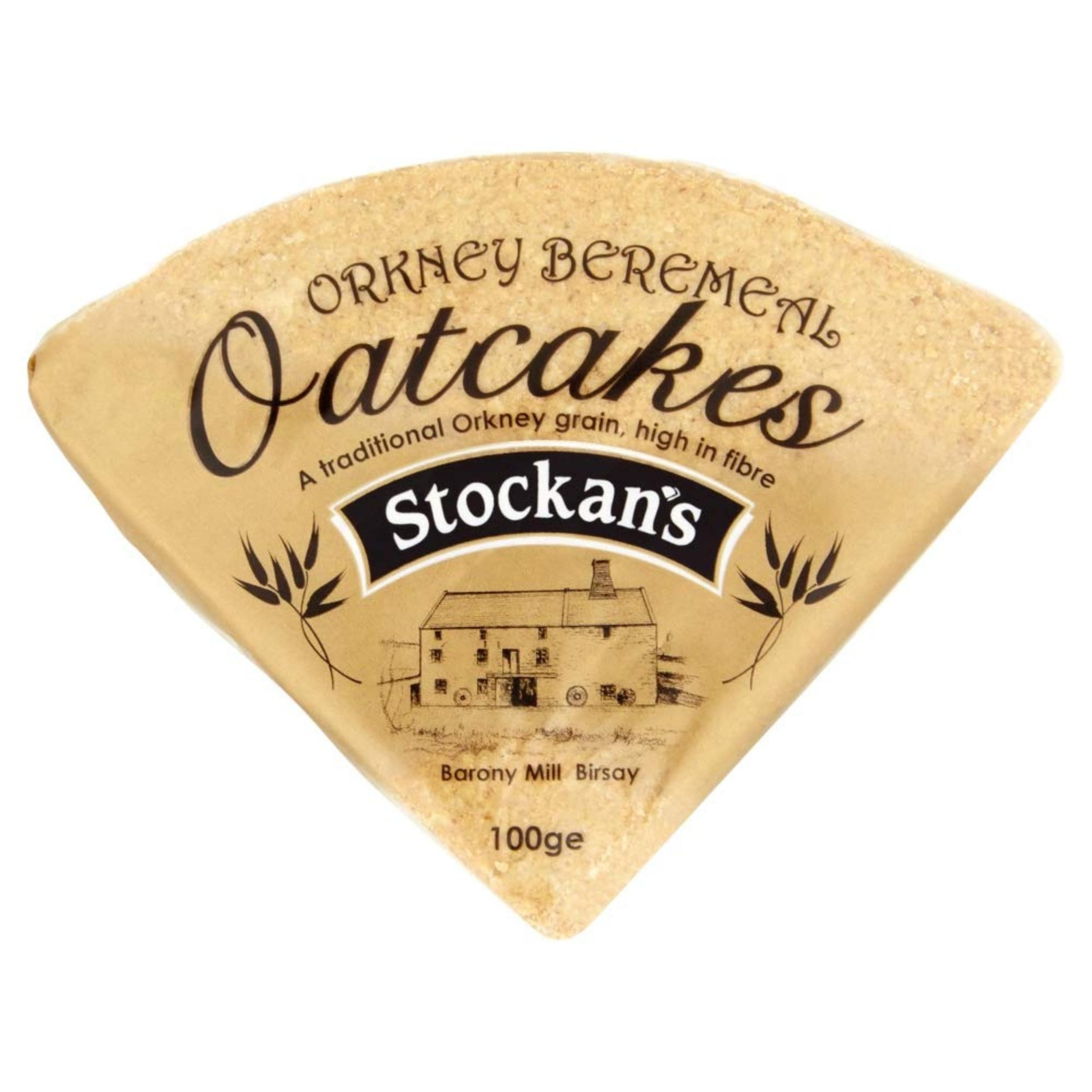Orkney Wholegrain Beremeal Barley Oatcakes - Traditional Scottish Savoury Biscuits Imported from Scotland - 8 Oatcakes (Pack of 6)