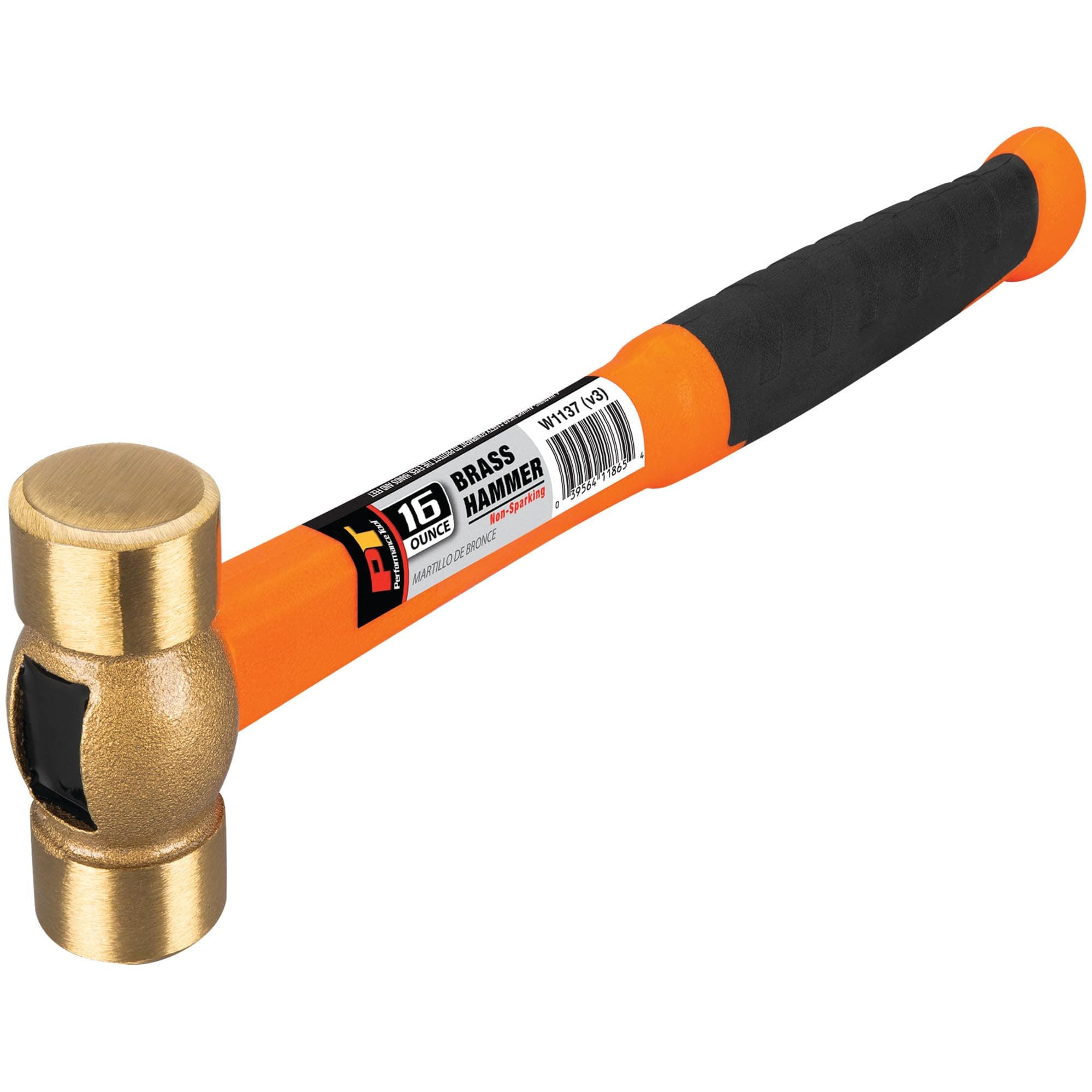 W1137 Solid Brass Hammer, 16 oz