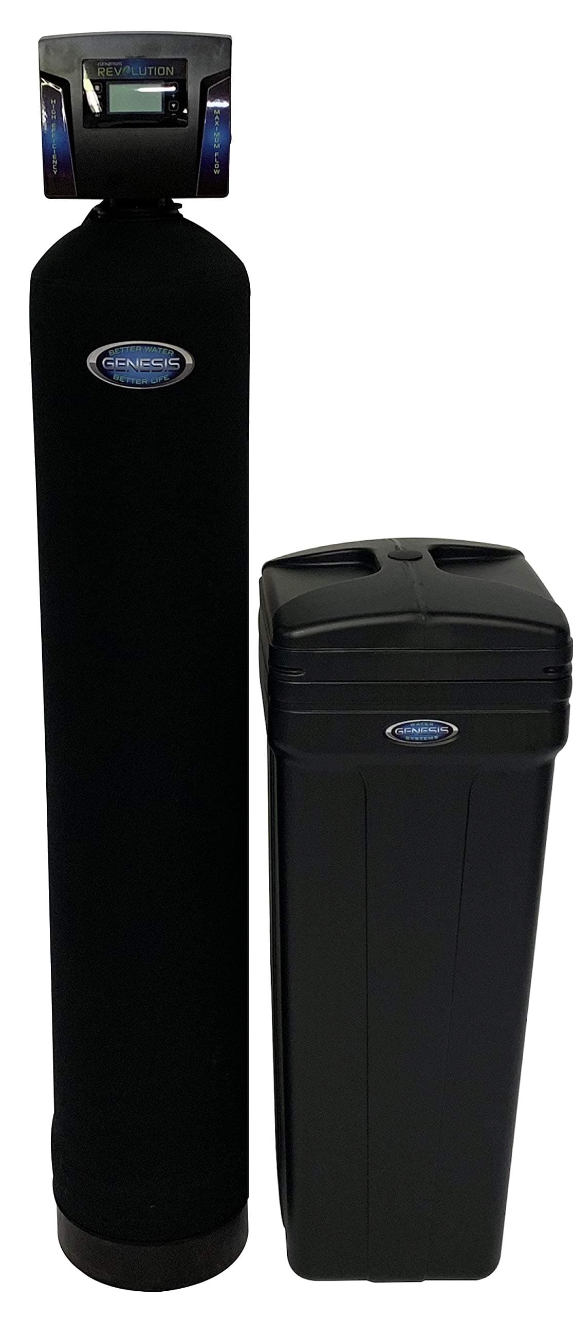 Genesis Revolution 80,000 Grain Water Softener – Digital Metered -Maximum Flow Rate, High Efficiency Up Flow