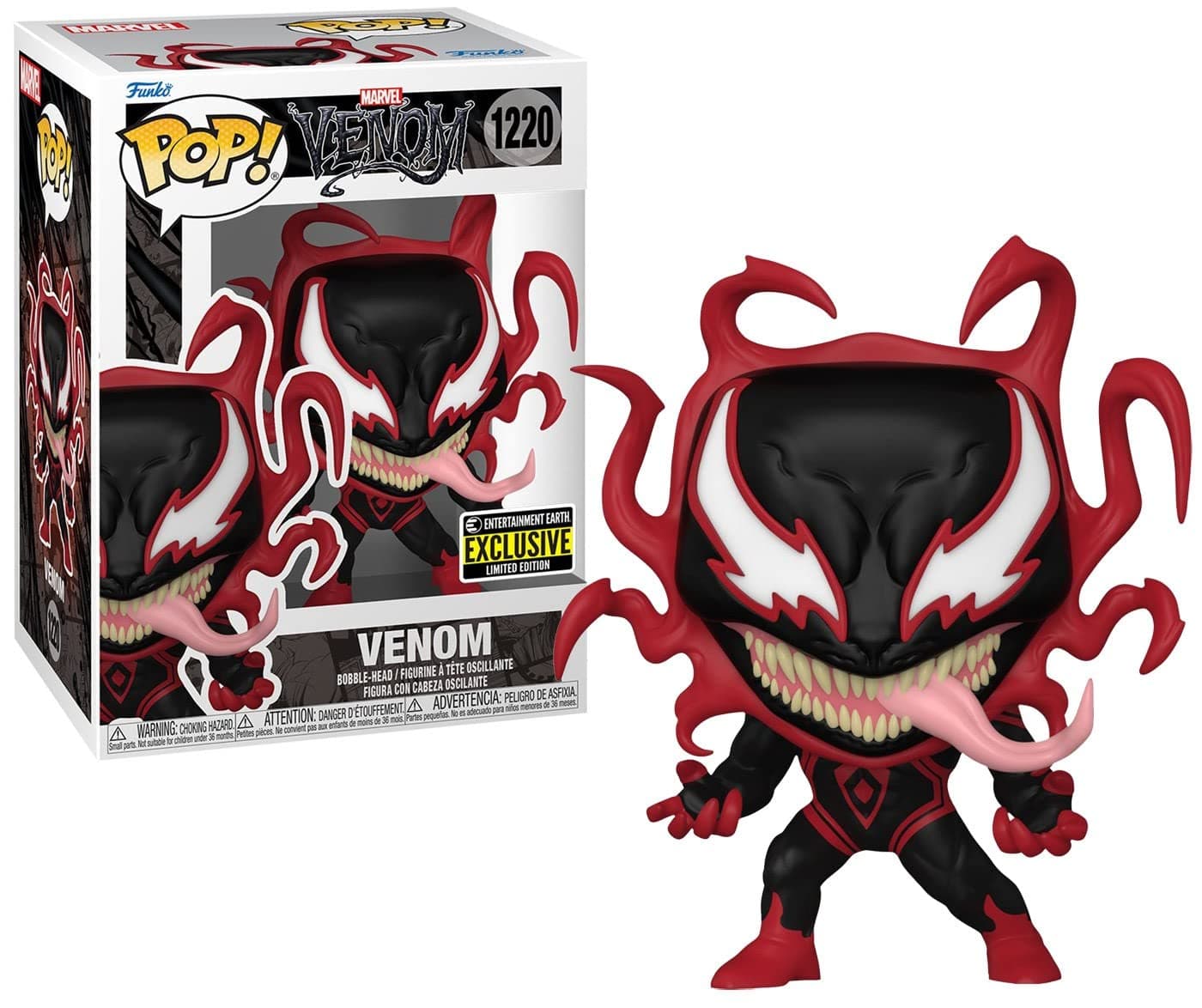 POP! Venom Carnage Miles Morales Pop! Vinyl Figure - Entertainment Earth Exclusive, One Size