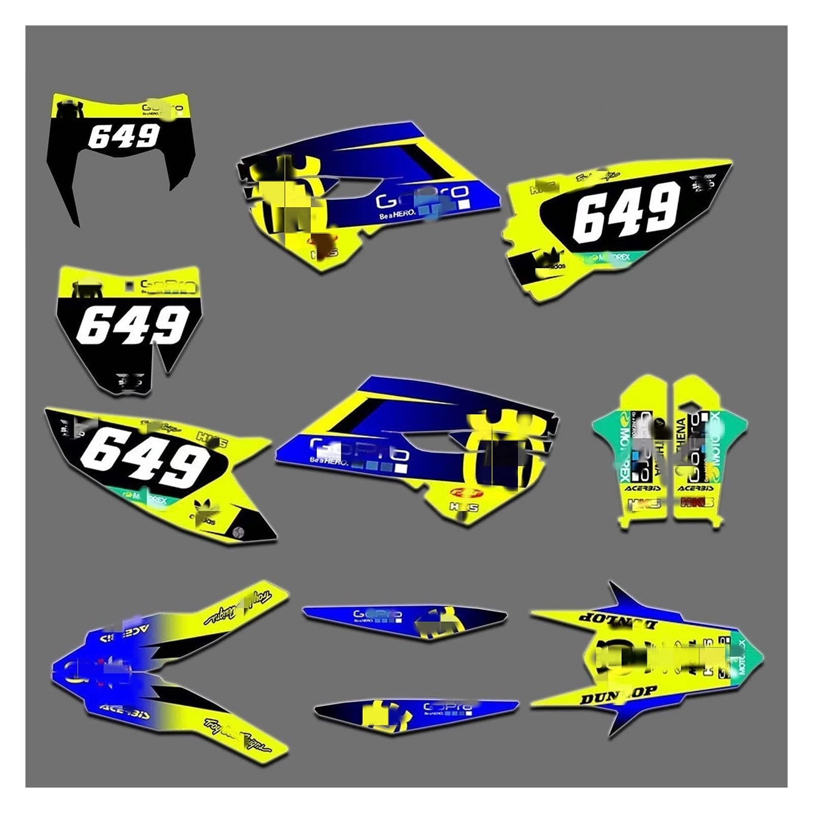 Hjunisshkm HM4001-4009-5 Customized 3M Motorcycle Decals Stickers Graphics Graphic Decal Kit compatible with Hu*sqvar*na TC-FC 2014 2015 ahdyj