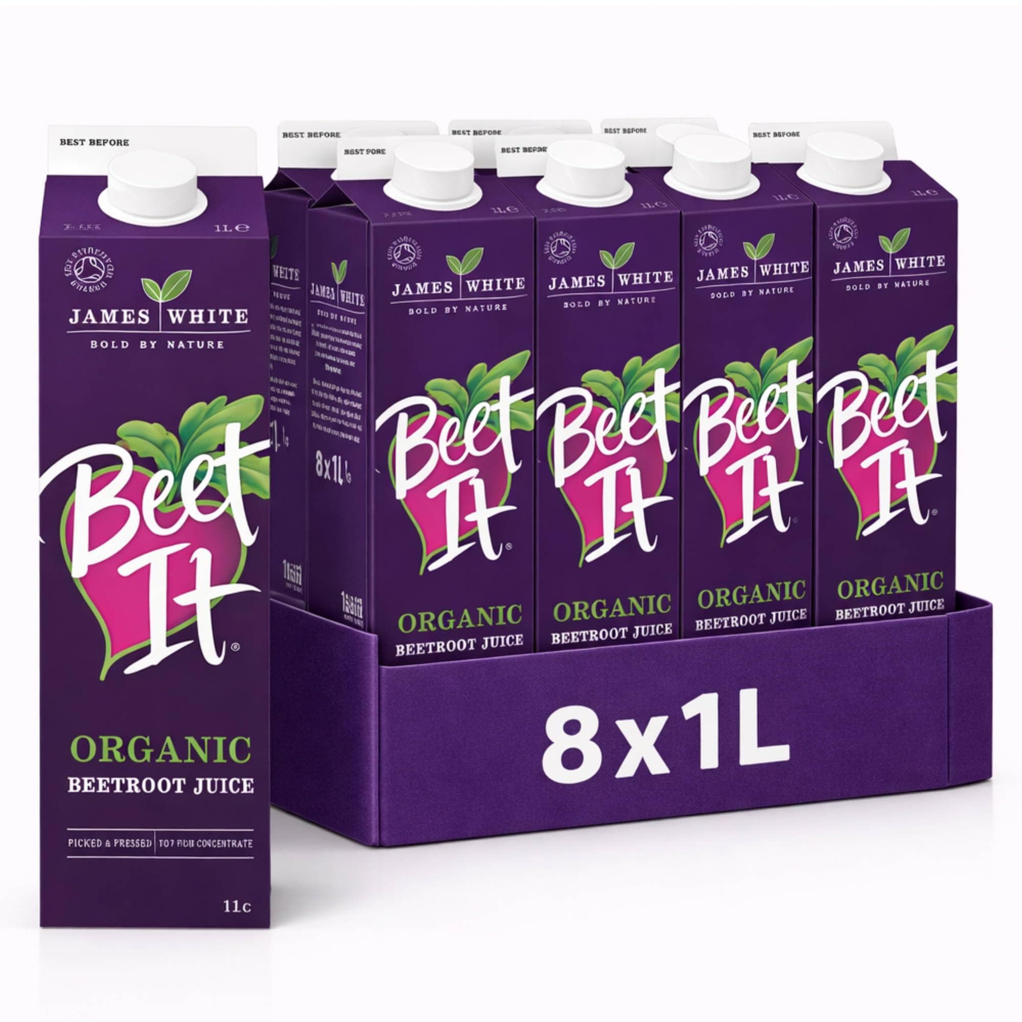 Beet It Organic Beetroot Juice Picked and Pressed 1l (Pack of 8)