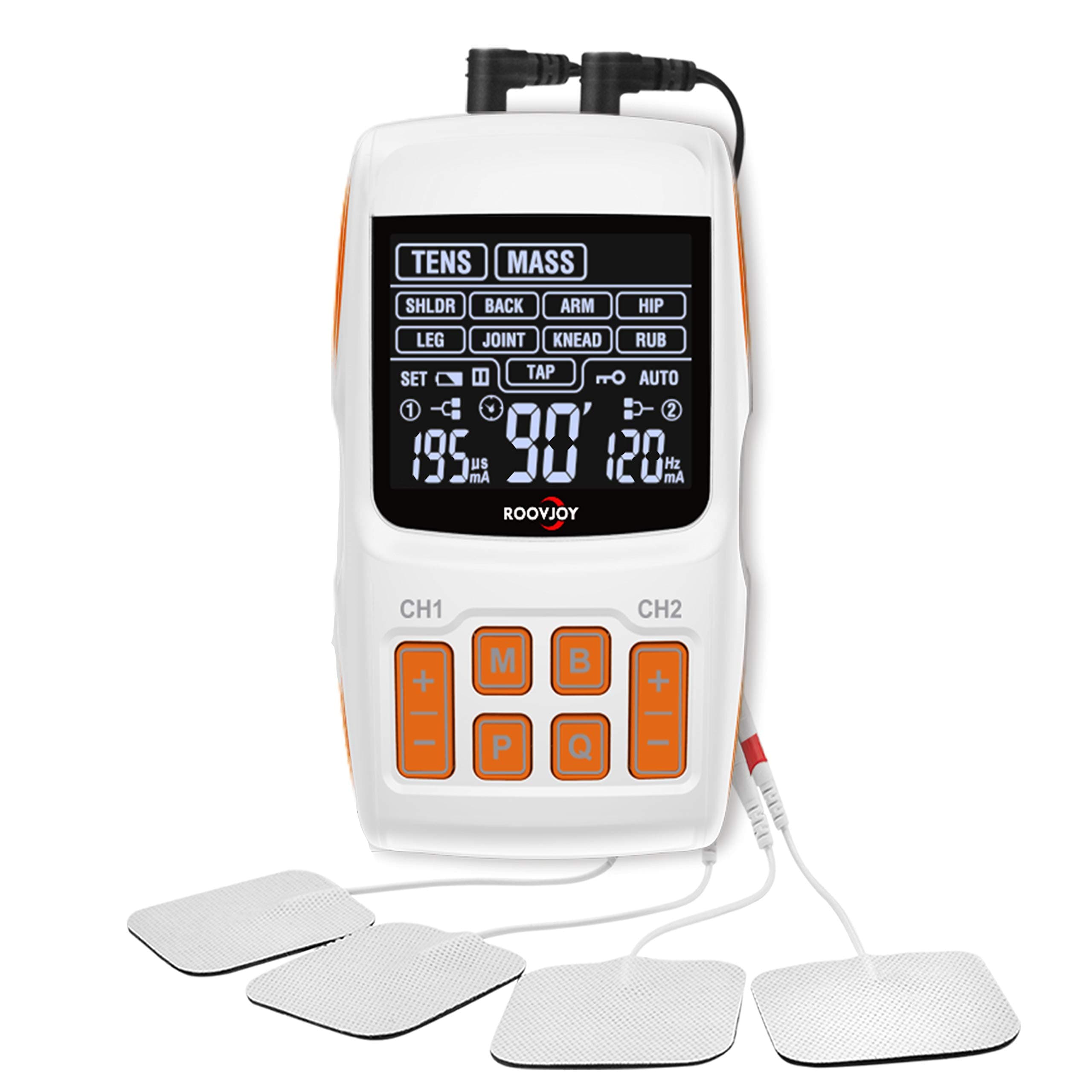 Programmable 2 in 1 Combo (Tens Unit and Pulse Massage) 21 Modes Tens Device with Accessories