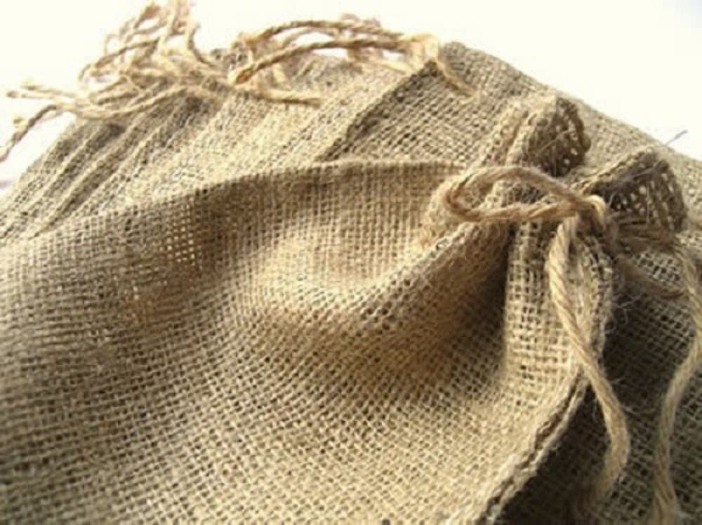 Burlap Bags with Drawstring 4" x 6", Set of 5
