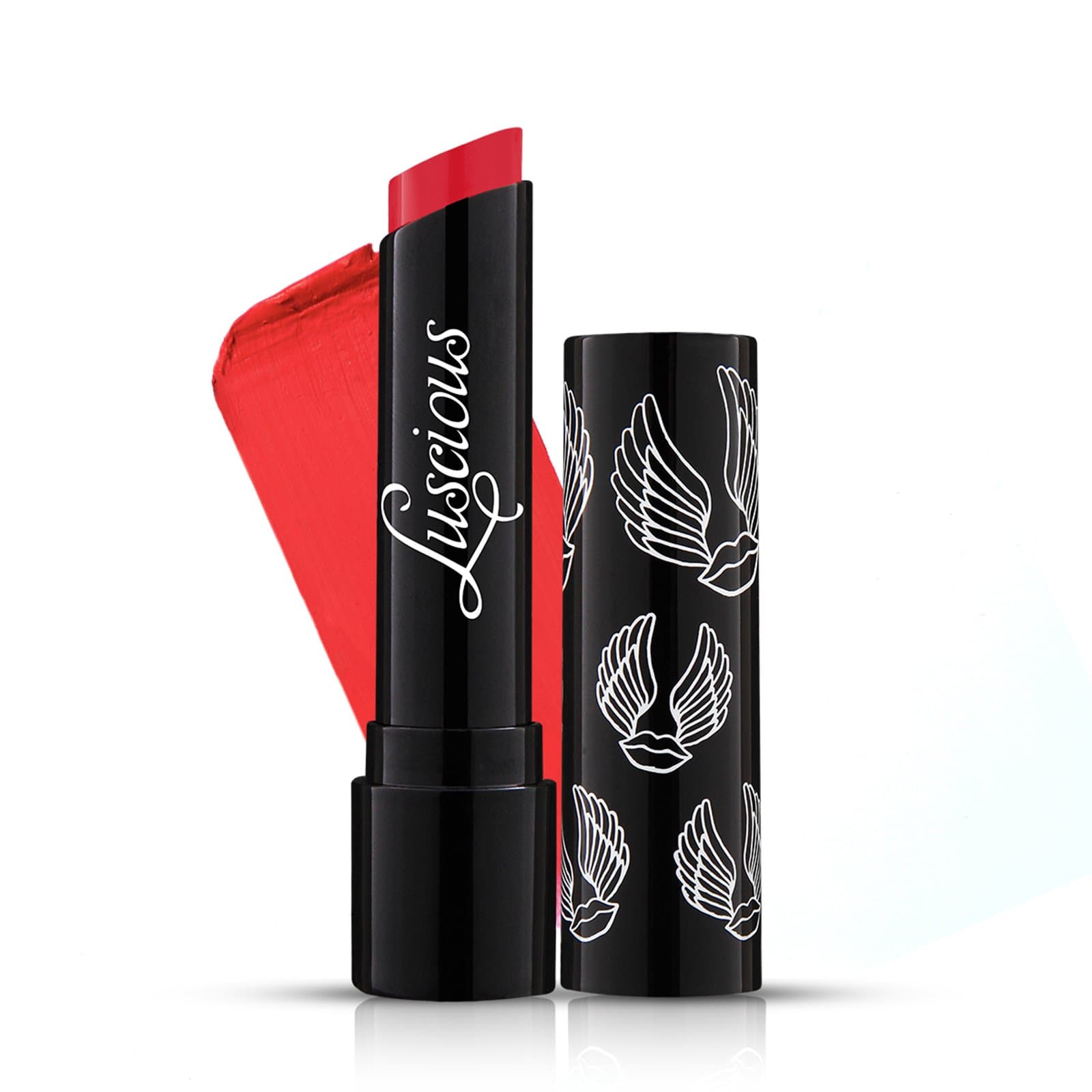 Heartbreaker Creamy Matte Lipstick by Luscious Cosmetics - True Matte Finish & Full Color Coverage - Infused with Shea Butter. (Shade - Hero 12) 0.12 oz