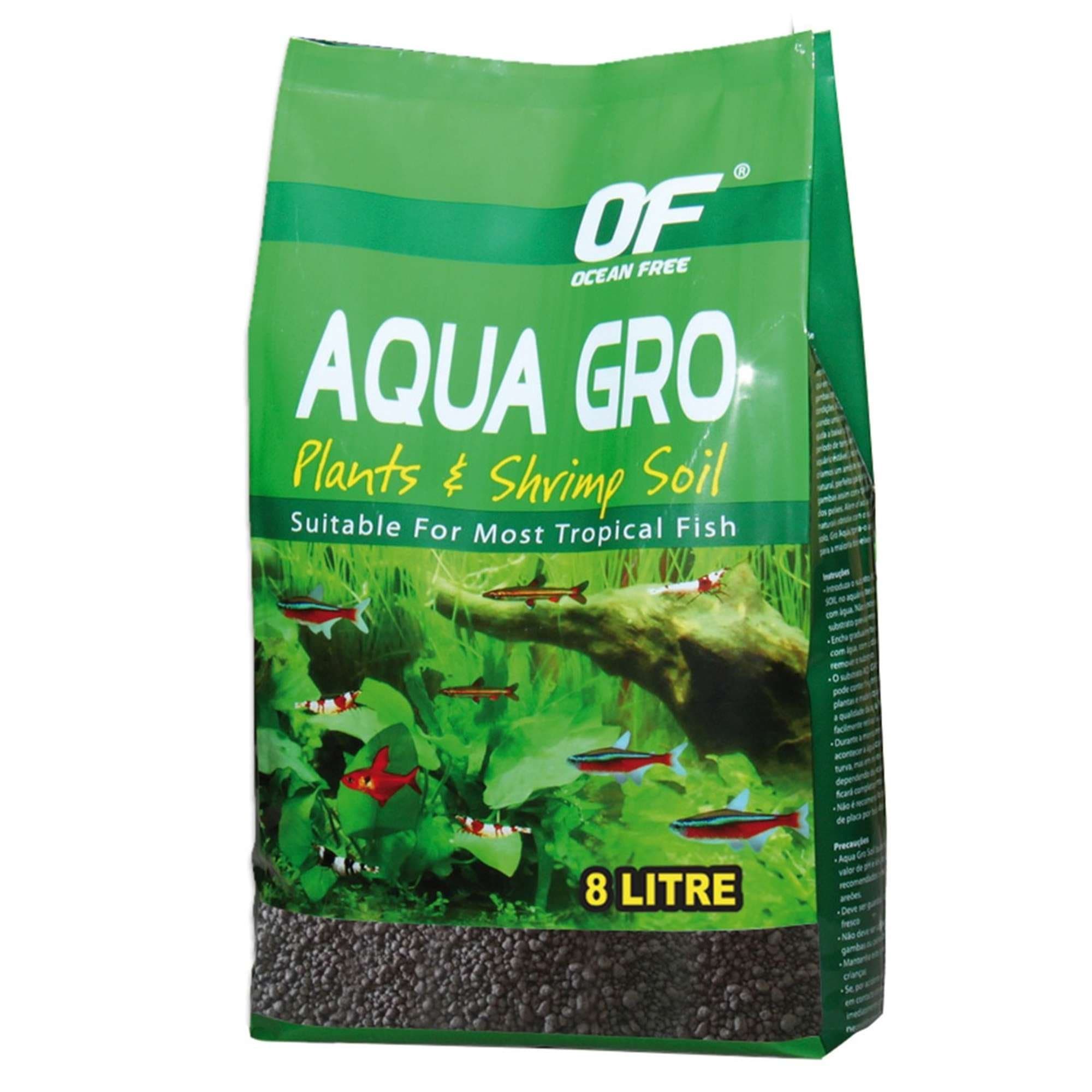 OCEAN AQUA GRO BLACK PLANT & SHRIMP SOIL SAND 8L 6.7KG AQUARIUM FISH TANK COMPLETE SUBSTRATE
