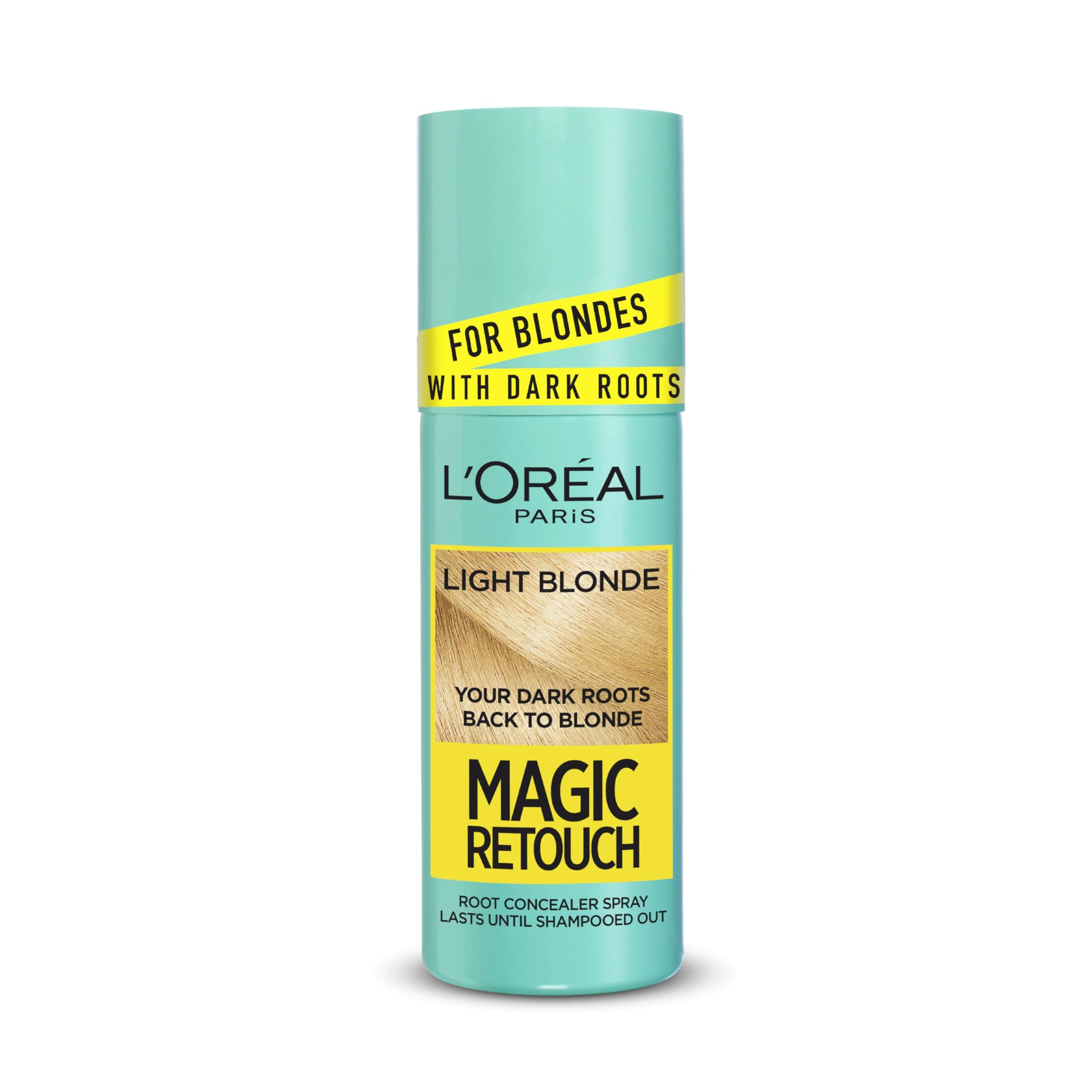 L'Oréal Magic Retouch Dark Roots, Instant Root Concealer Spray for Blondes with Dark Roots, Home, Salon Hair Dye or Hair Colour, Shade: Medium to Dark Blonde 75ml
