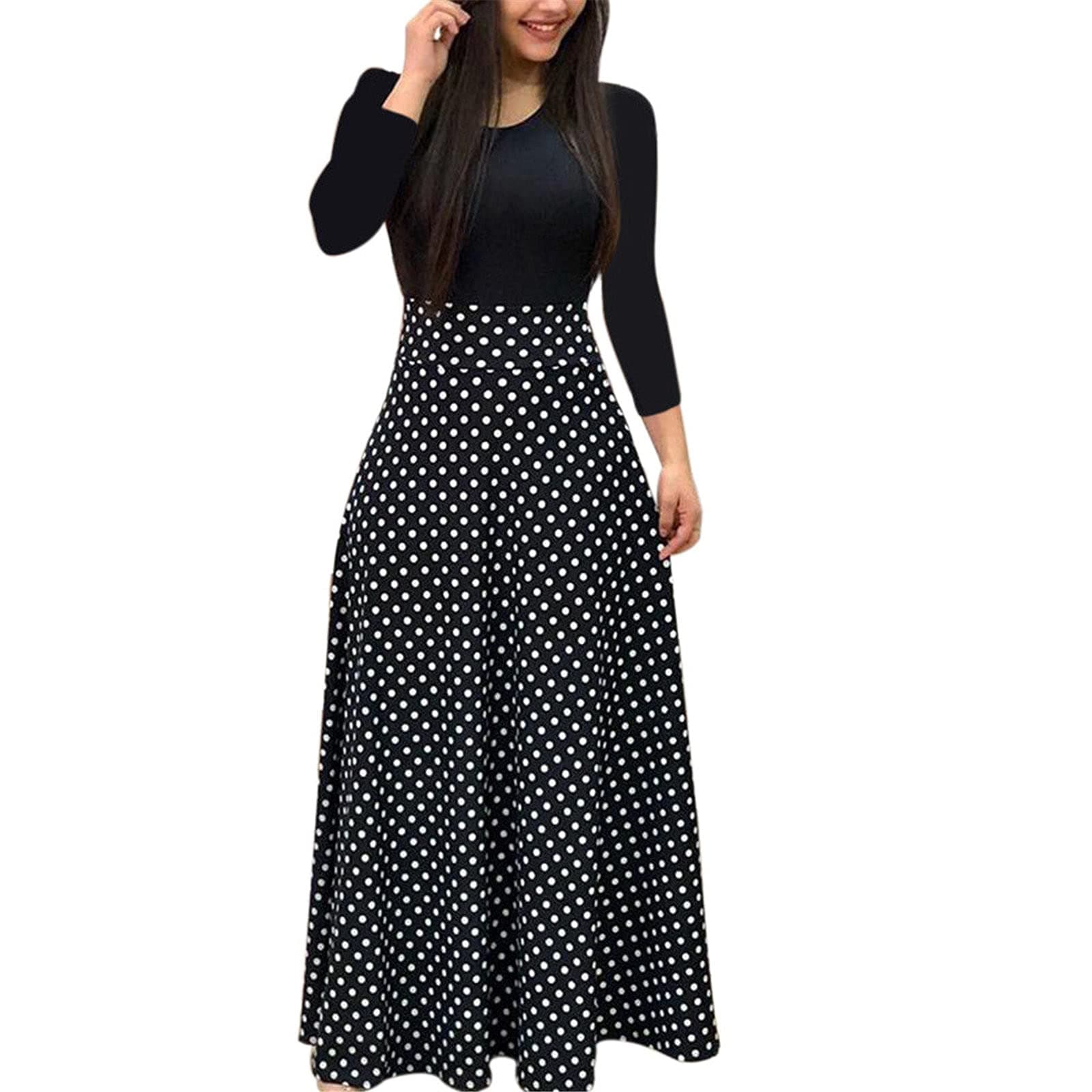 Sleeve Dress Maxi Long Print Fashion Casual Ladies Long Dress Women Floral Women's Dress
