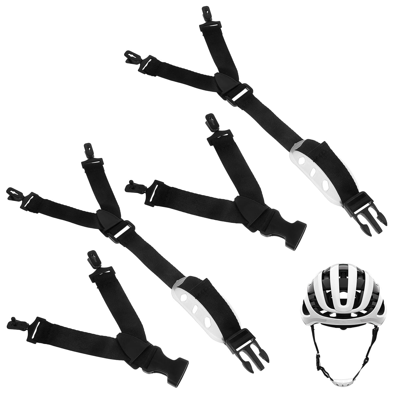 Universal Hard Hat Chin Strap: 2Pcs Safety Hat Chin Strap with Black Chin Cup - Helmet Chin Strap Replacement for Construction Worker (Random Color)