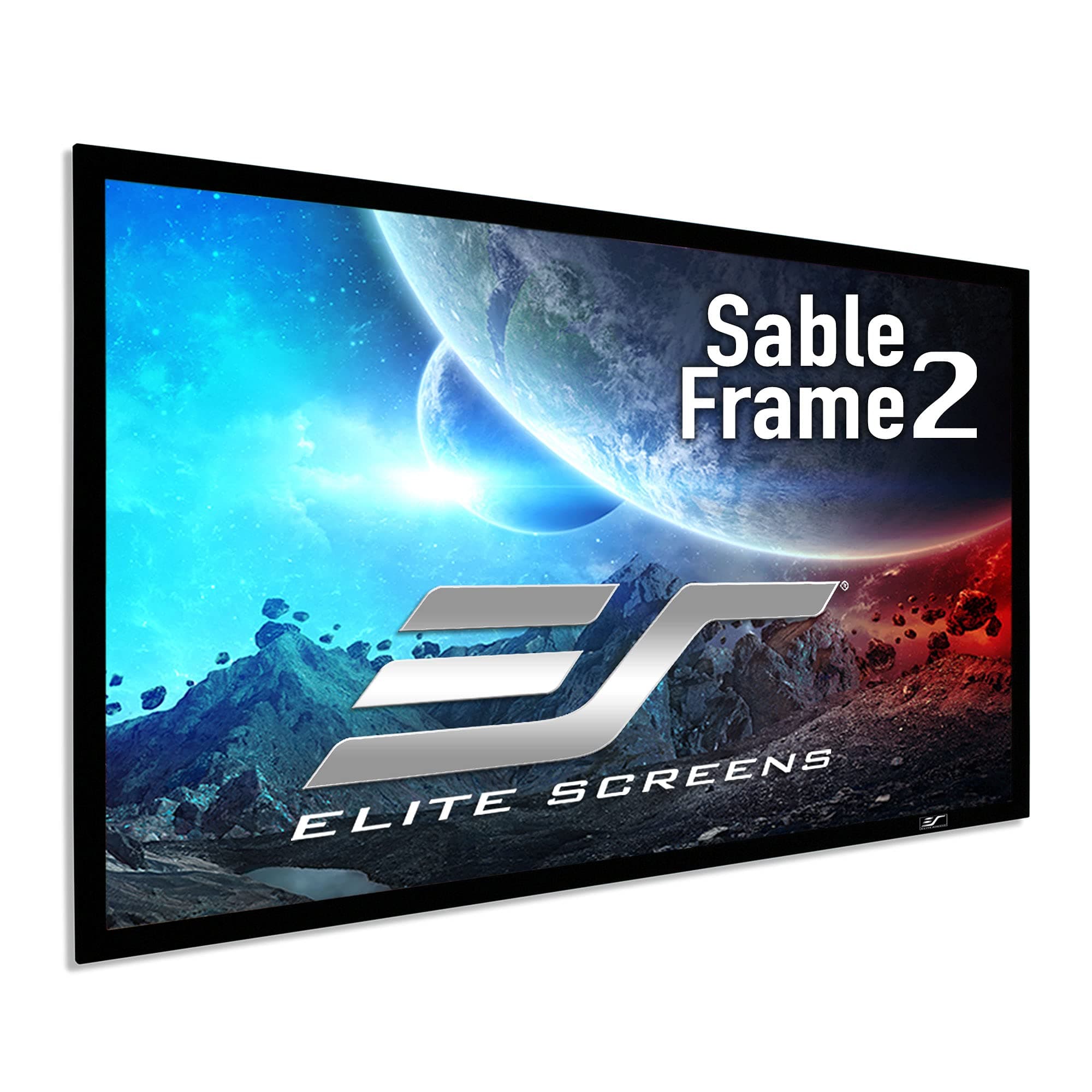 Elite Screens Sable Frame 2, 105-Inch Fixed Frame Projector Screen, 16:9 8K/4K Ultra HD & Active 3D Ready, ISF-Certified Material, Ideal for Home Theater, Office, and Indoor Presentations, ER105WH2