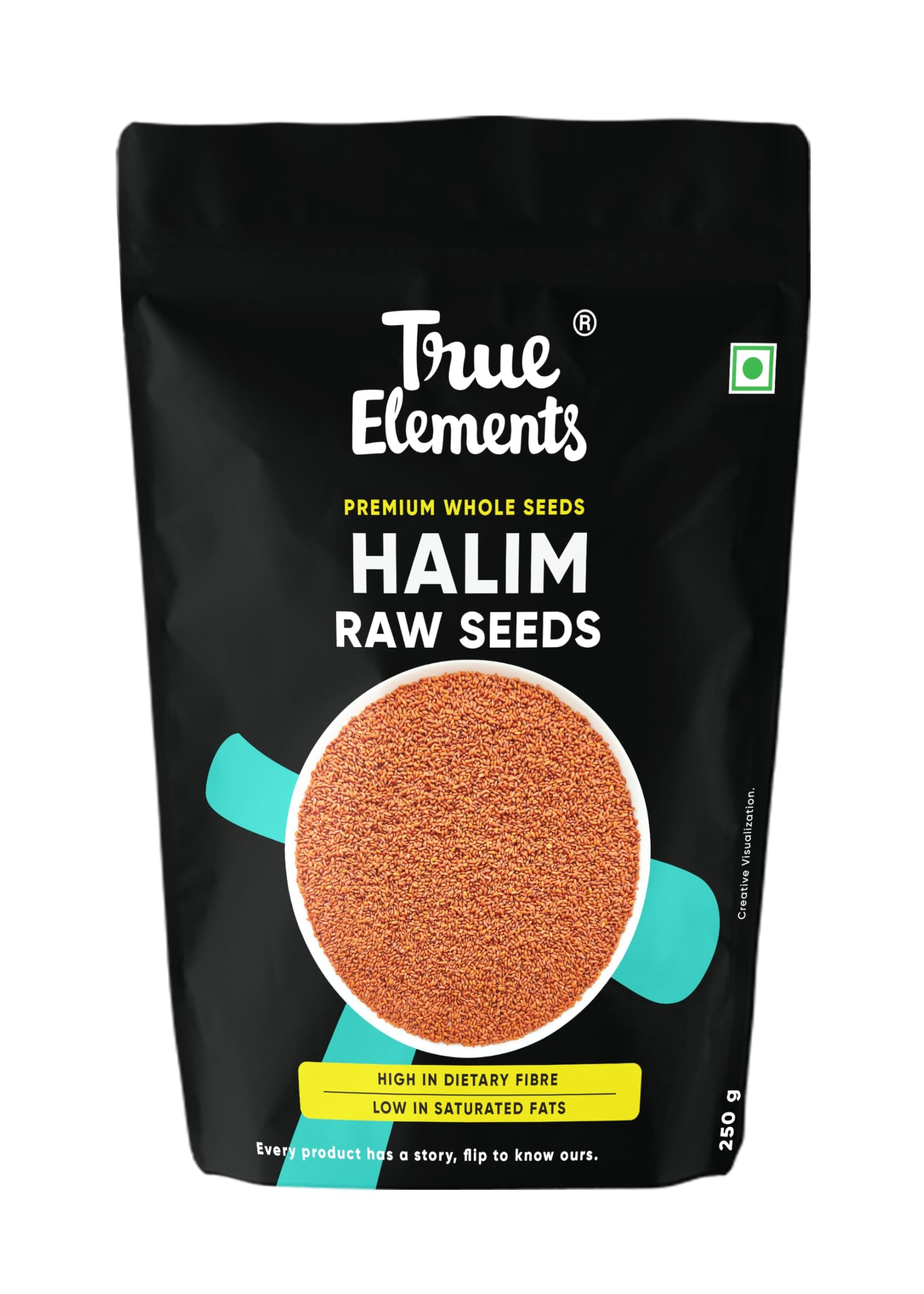 True Elements Halim Seeds 250g - Aliv Seeds | High in Fibre and Omega 3 | Garden Cress | Haleem Seeds | Immunity Booster Superfood