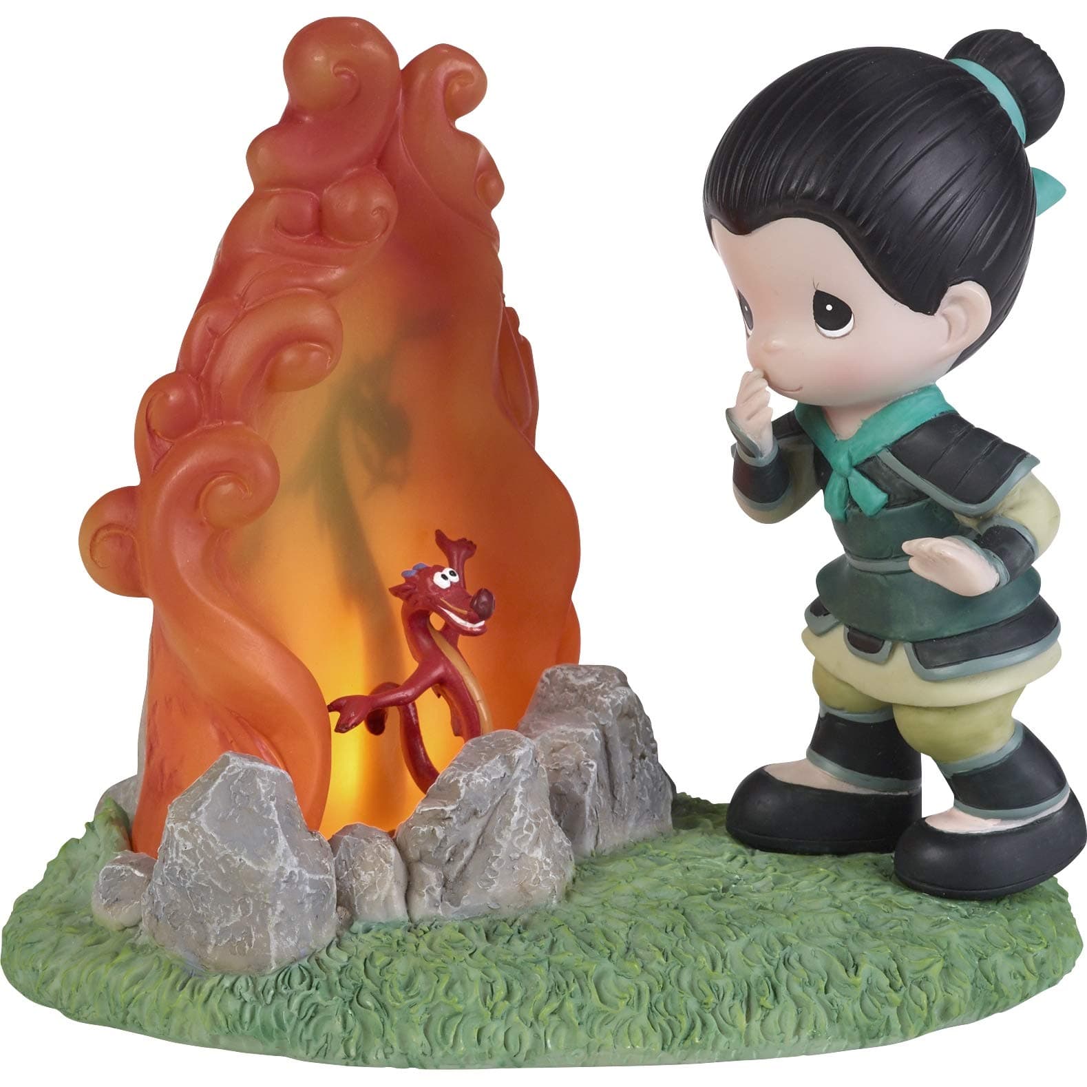 Mushu 192451 Disney Showcase Mulan Miracles Come in Resin LED Figurine, Multi