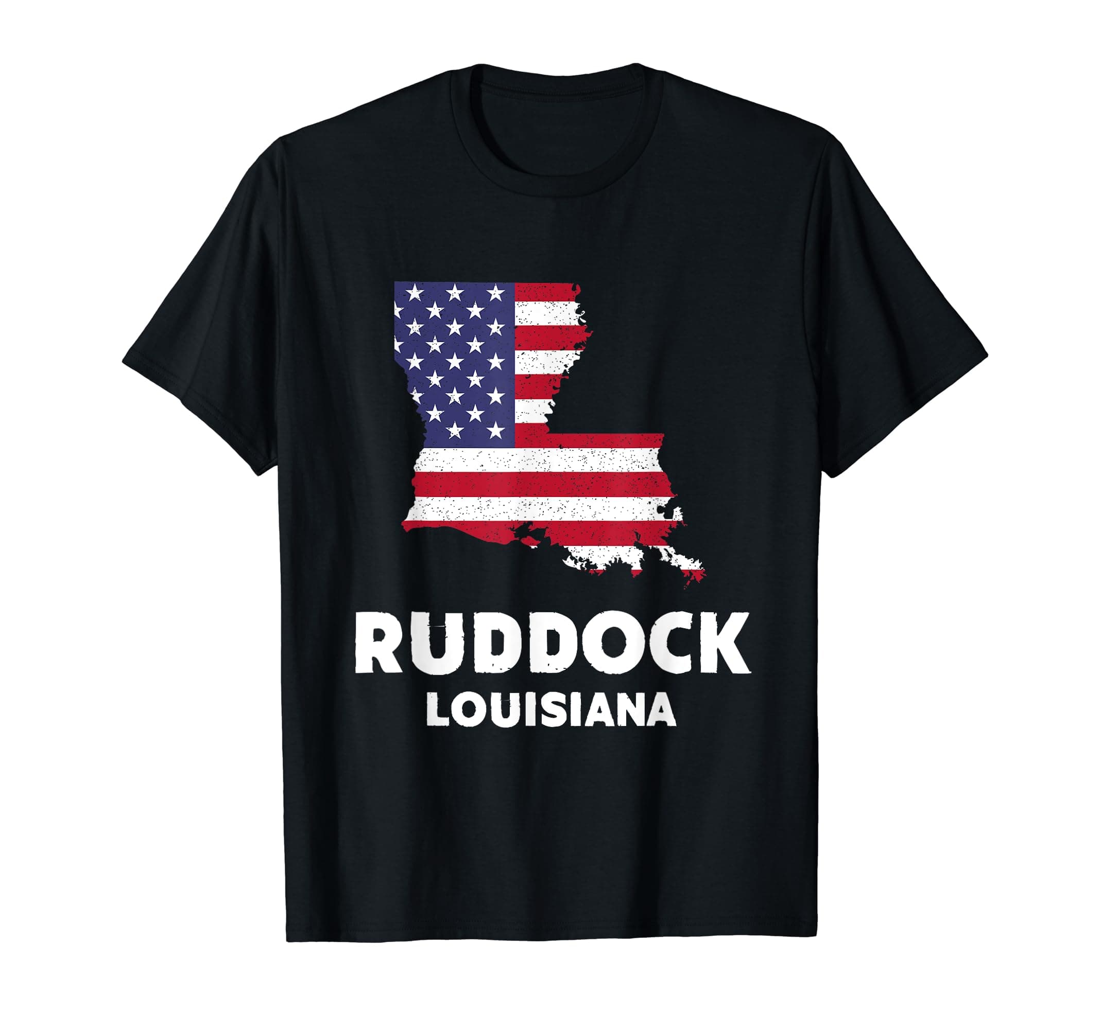 Distressed Patriotic USA Flag Ruddock, Louisiana T-Shirt
