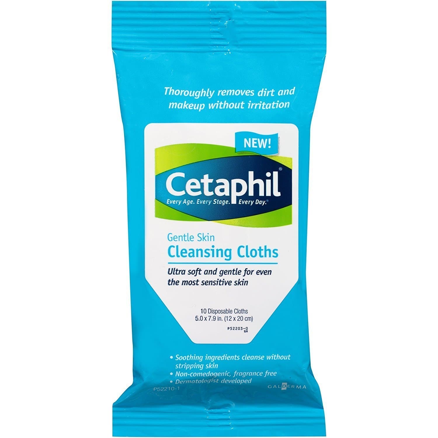 Skin Cleansing Cloths, 5 Packs of 10