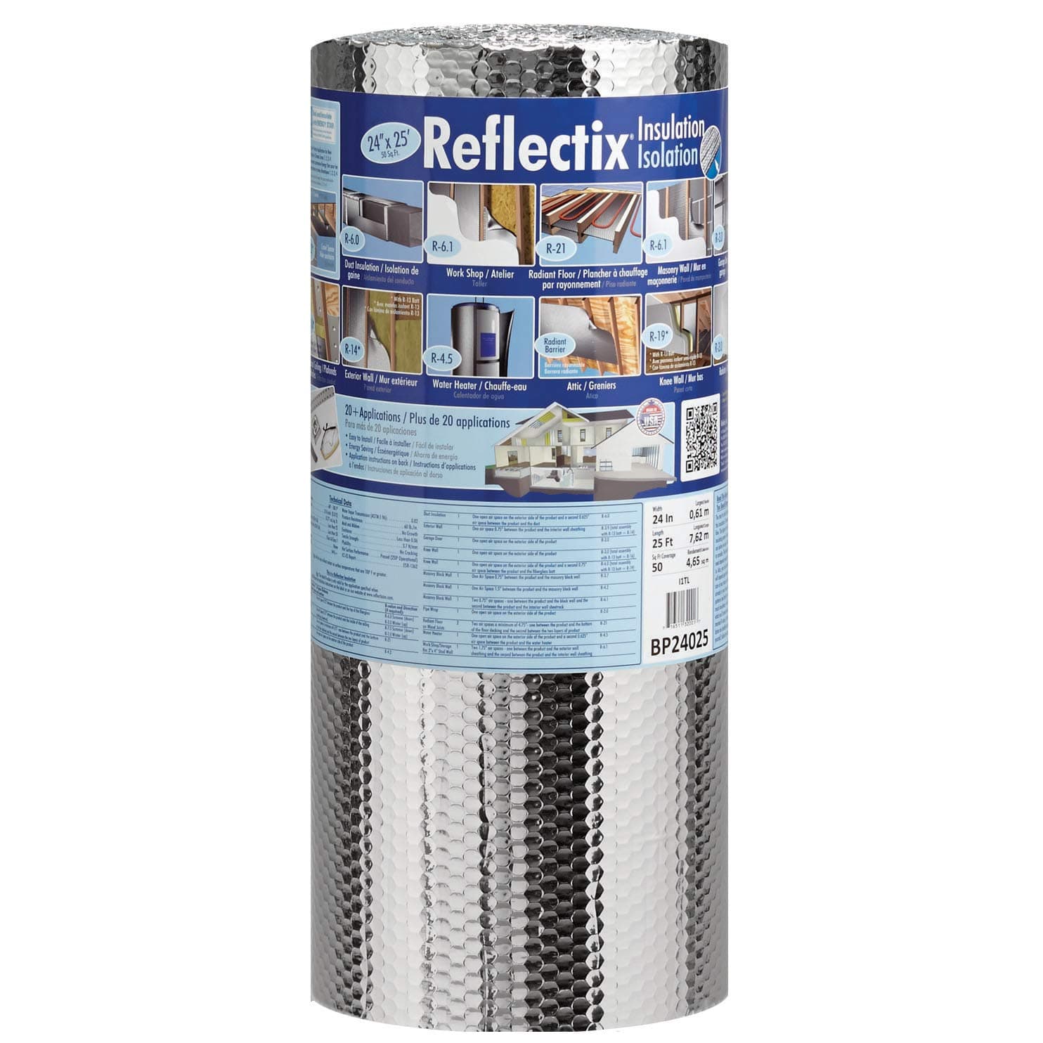 BP24025 24-Inch by 25-Feet Bubble Pack Insulation (.4 Pack(1-Unit))