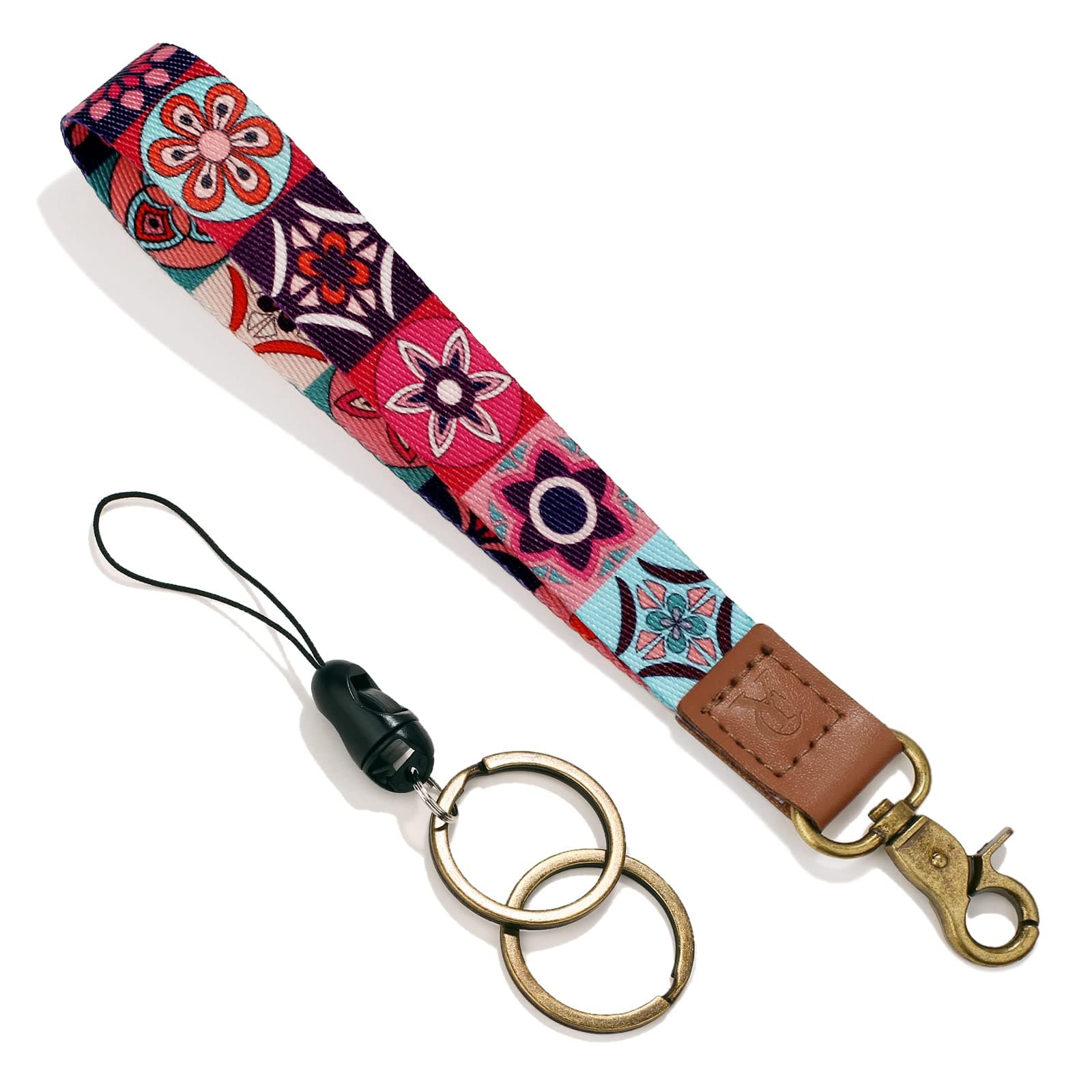 COOKOOKY Wrist Lanyards Key Chain Holder Premium Quality Wristlet Lanyard Keychain for Women
