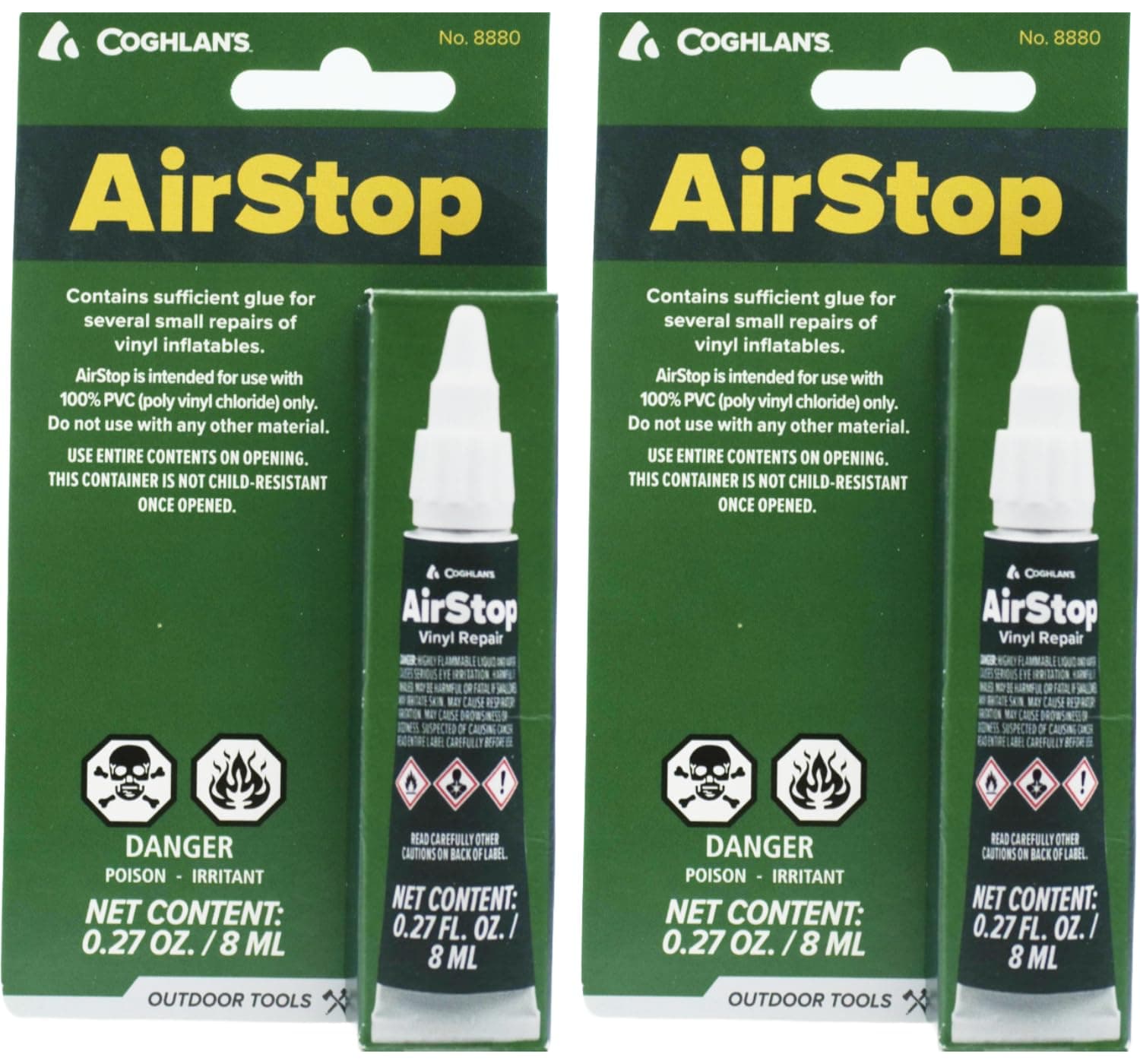 Coghlan's Airstop Vinyl Inflatables Repair Liquid Patch for Air Mattress 2-Pack