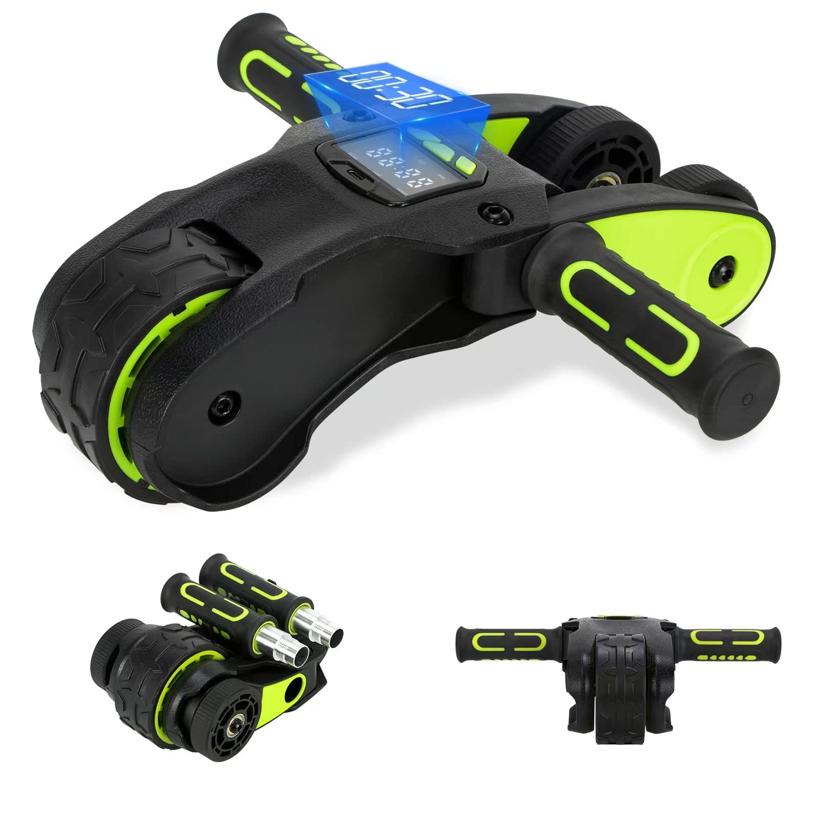 Ruopah Ab Roller Wheel with Knee Pad Mat,Core Muscle Ab Trainer with Intelligent Display, Exercise Wheels for Home Gym Fitness