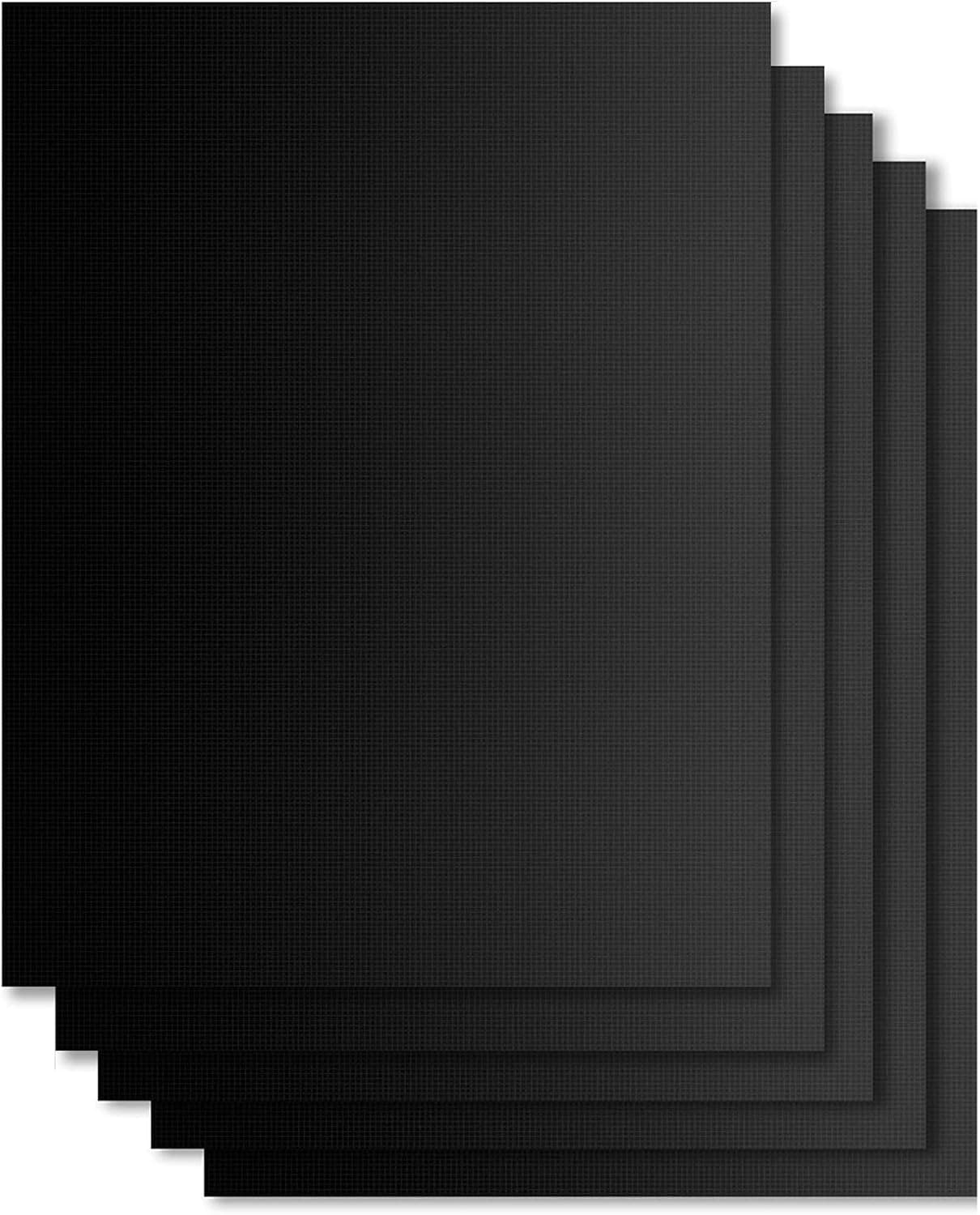 EXTSUD BBQ Grill Mat, 5 BBQ Grill Mats Non Stick Reusable and Baking Mesh FDACertificated for Indoor Outdoor BBQ Works on Gas Charcoal Electric Grill Sheets 40x33CM