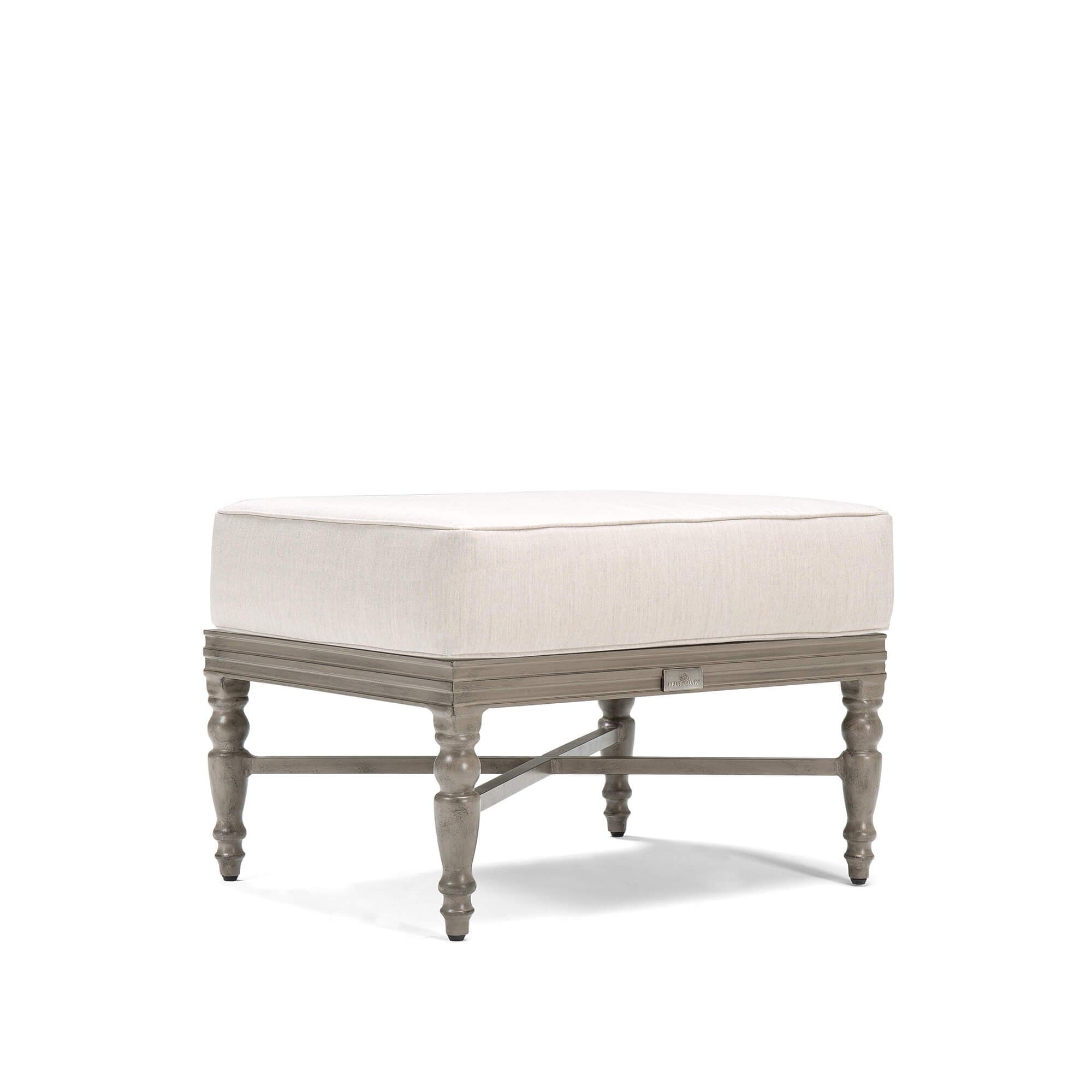 Outdoor Saylor Patio Furniture Ottoman with Outdura Remy Sand Cushion