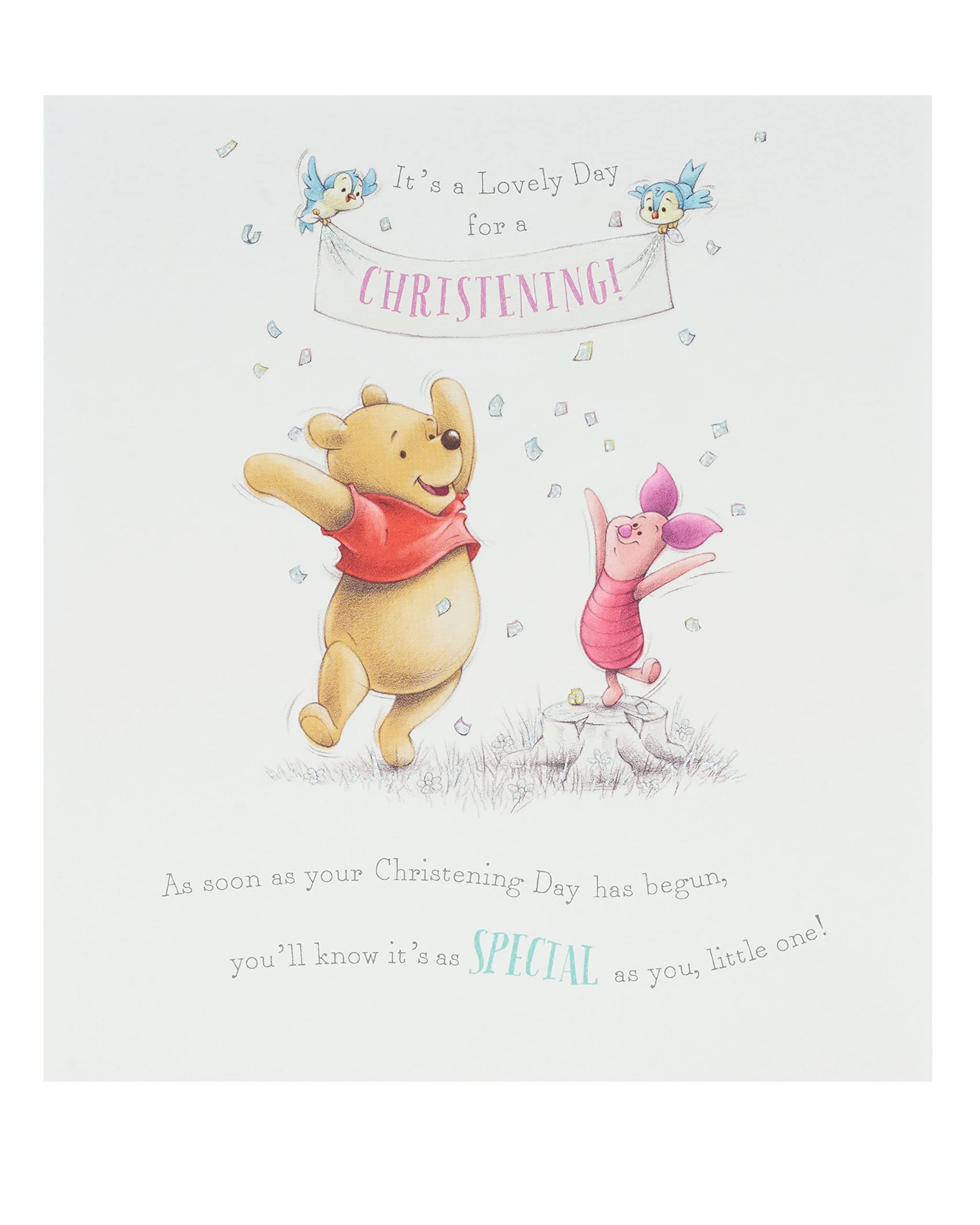 UK Greetings | Cute Christening Greeting Card | Congratulations Card | Him, Boys, Men | Disney Design | With Envelope | 165 x 190 mm